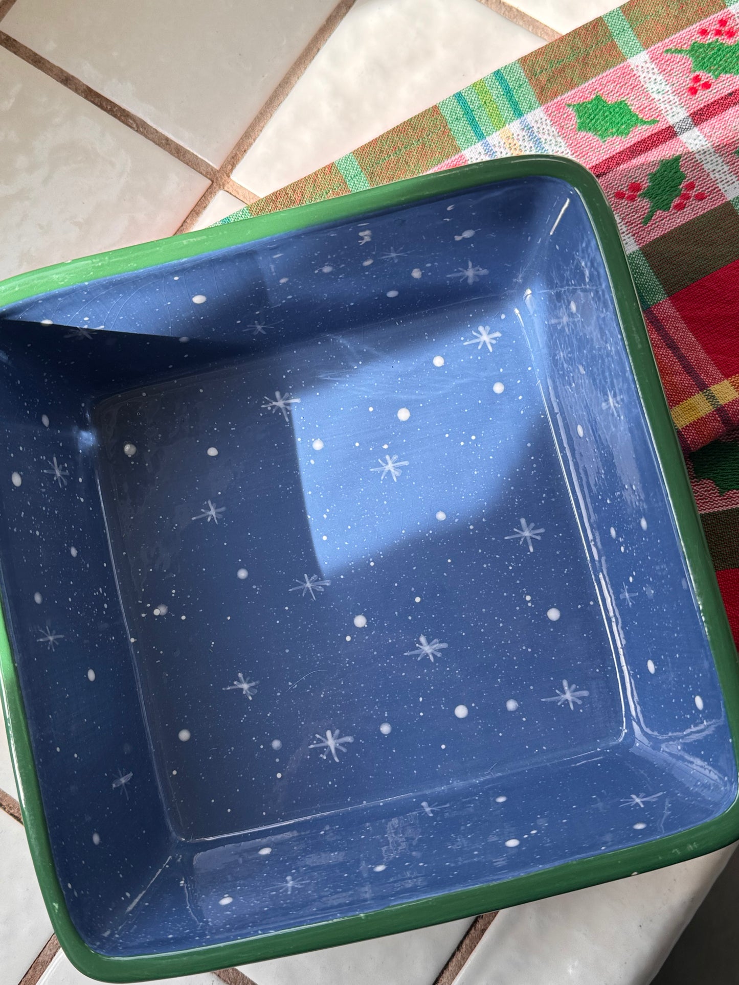 Christmas Town Serving Dish