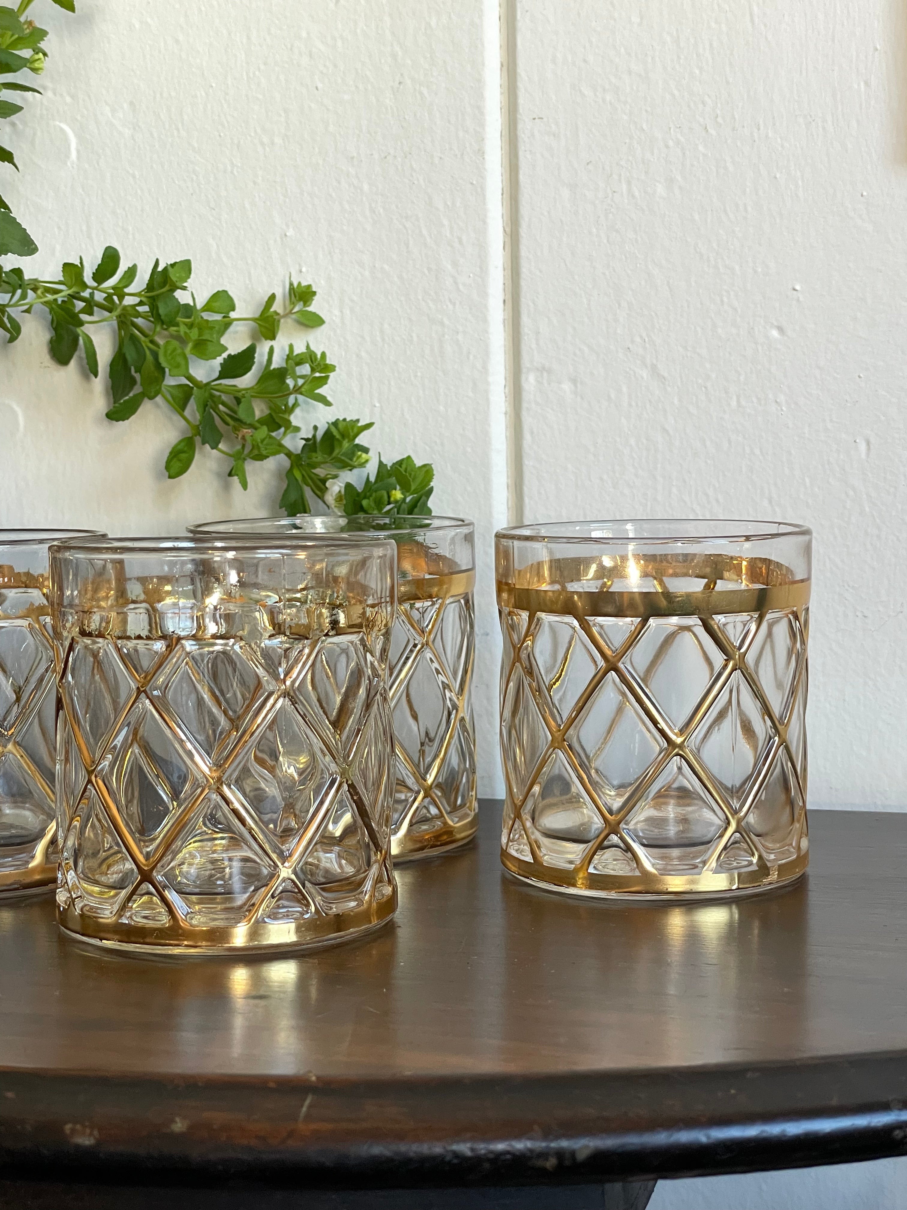 Joseph Altuzarra 18K Gold Lattice Lowball Glasses, Set of 4