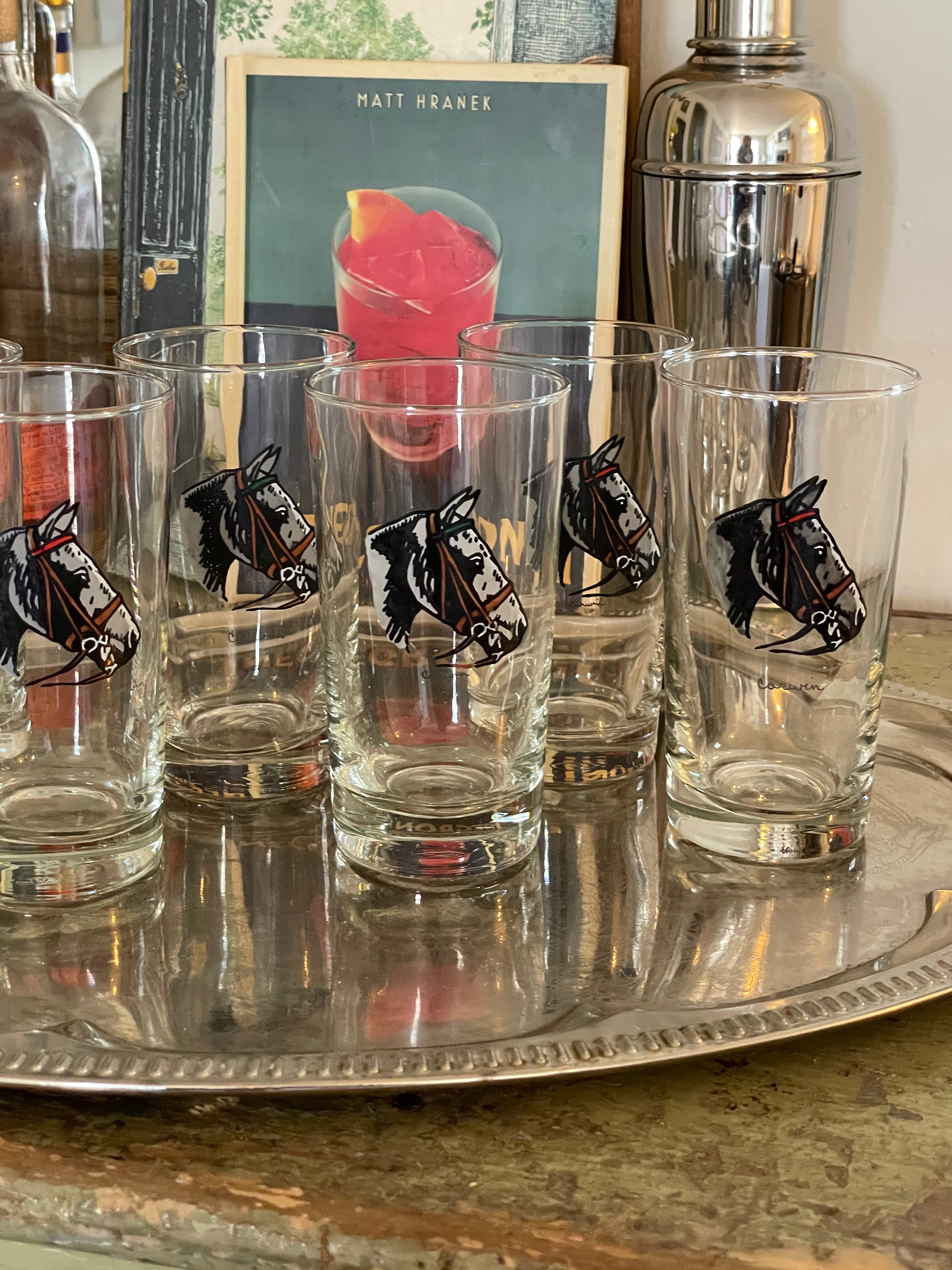 Equestrian Highball Glasses, Set of 6