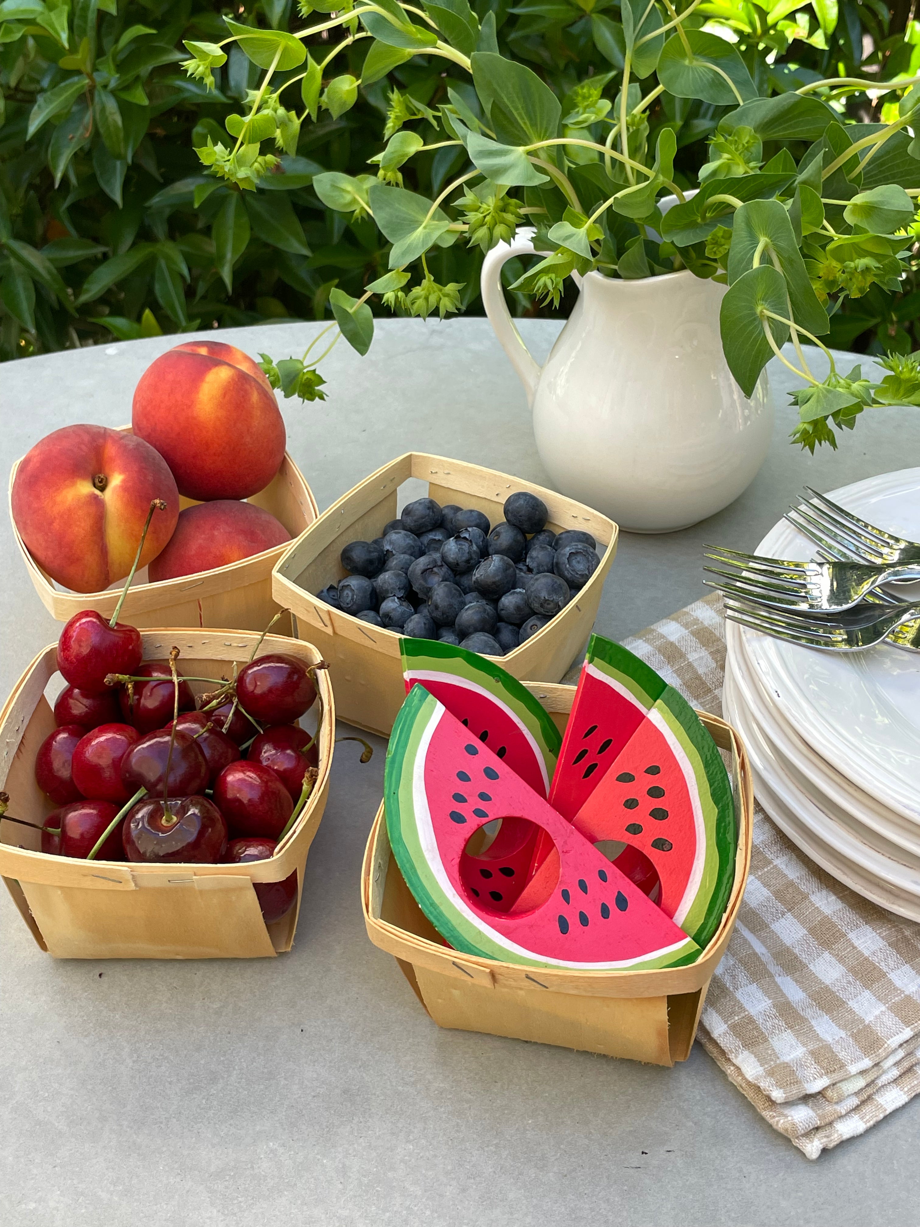 Watermelon Napkin Rings, Set of 4