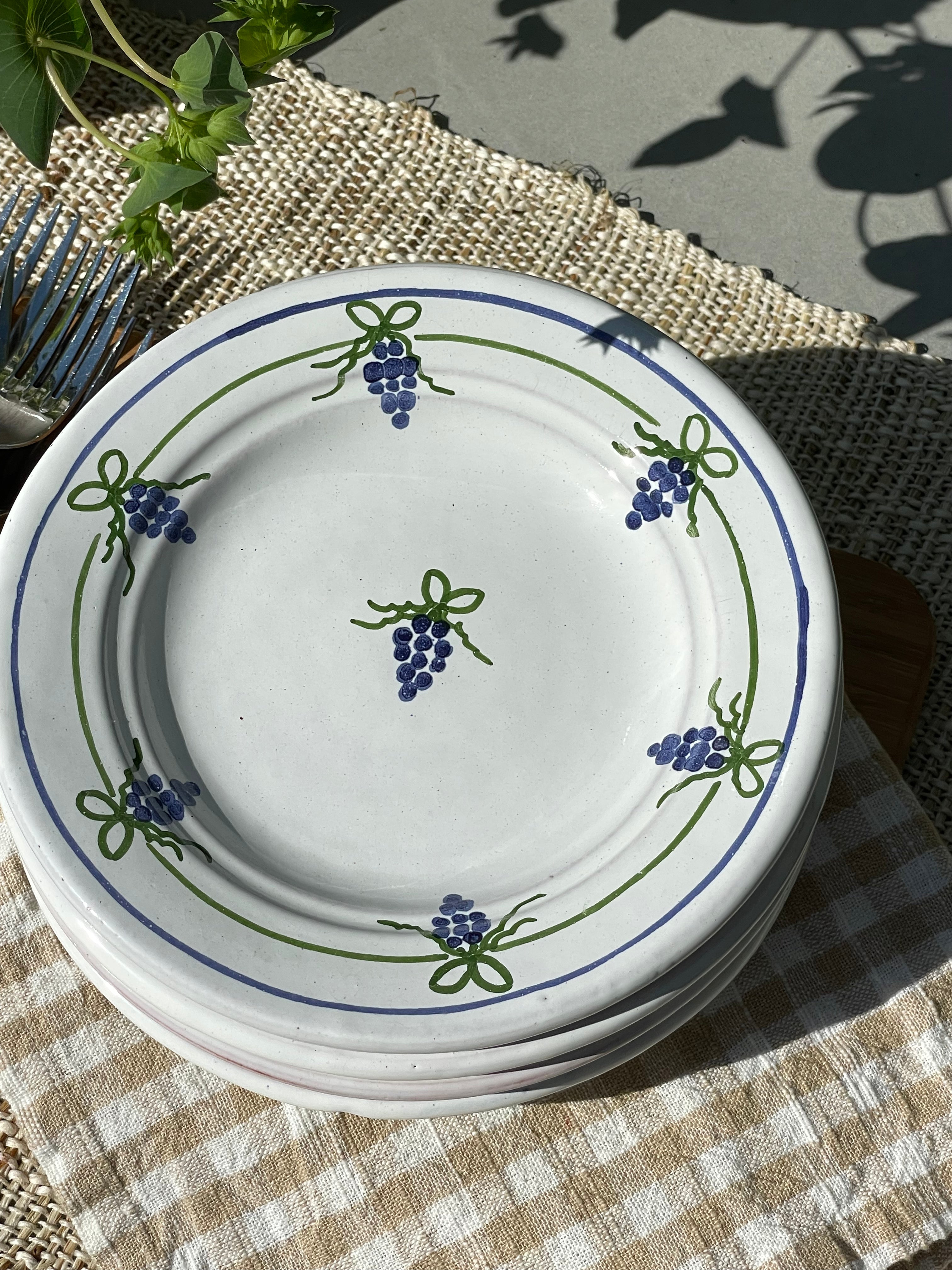 Sweet Grape Salad Plates, Set of 4