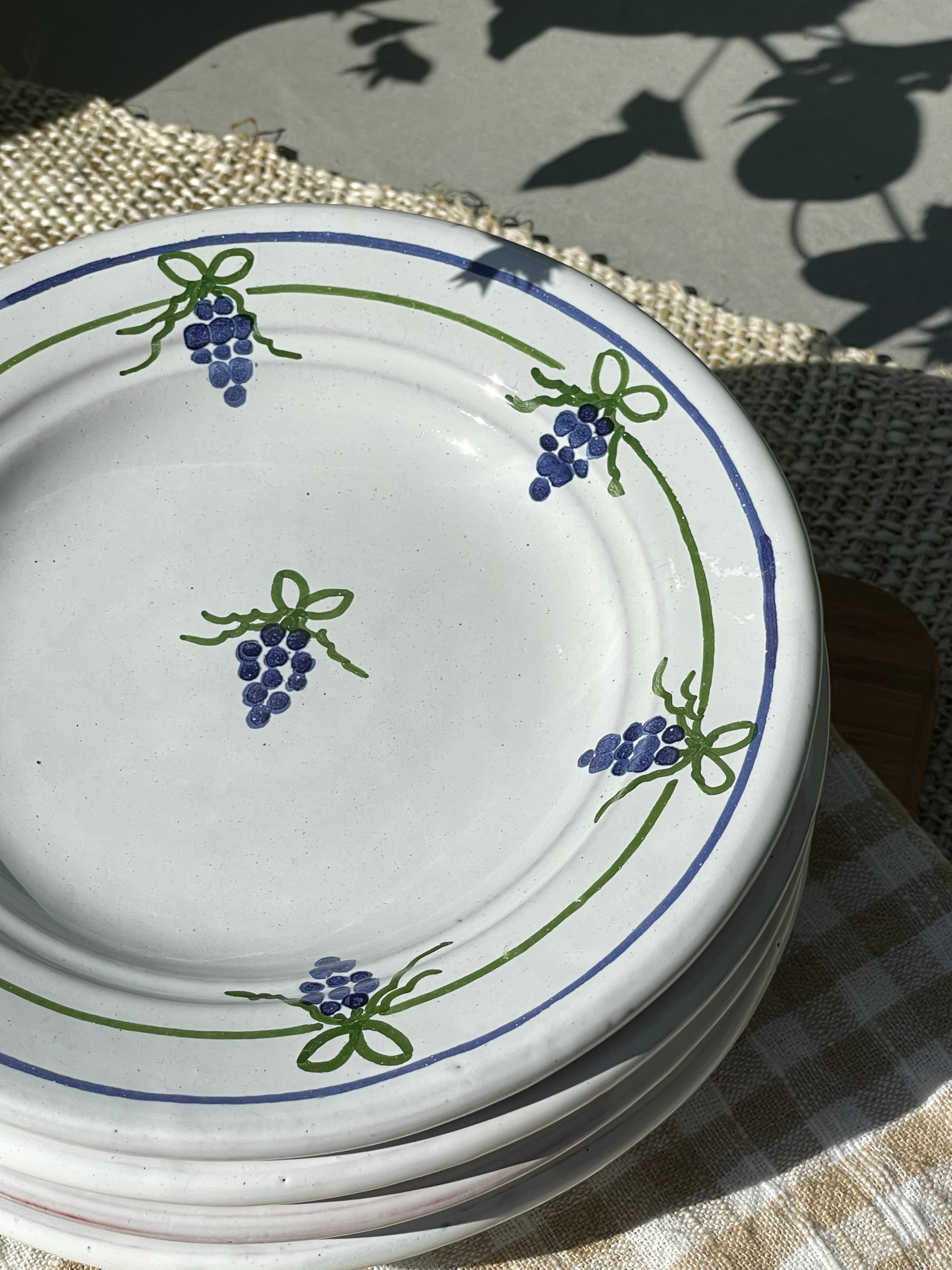 Sweet Grape Salad Plates, Set of 4
