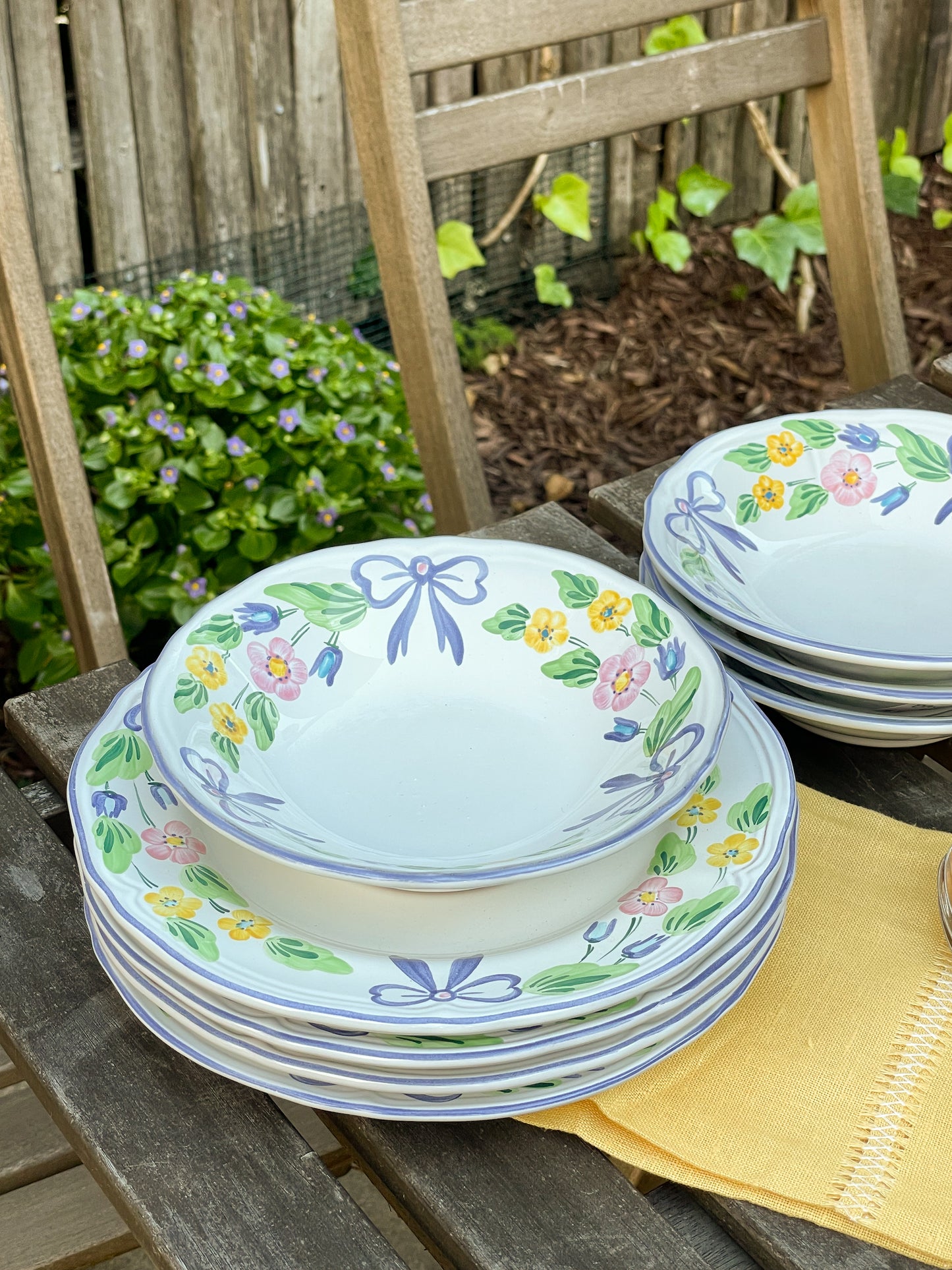 Blue Ribbon Salad Plates, Set of 4