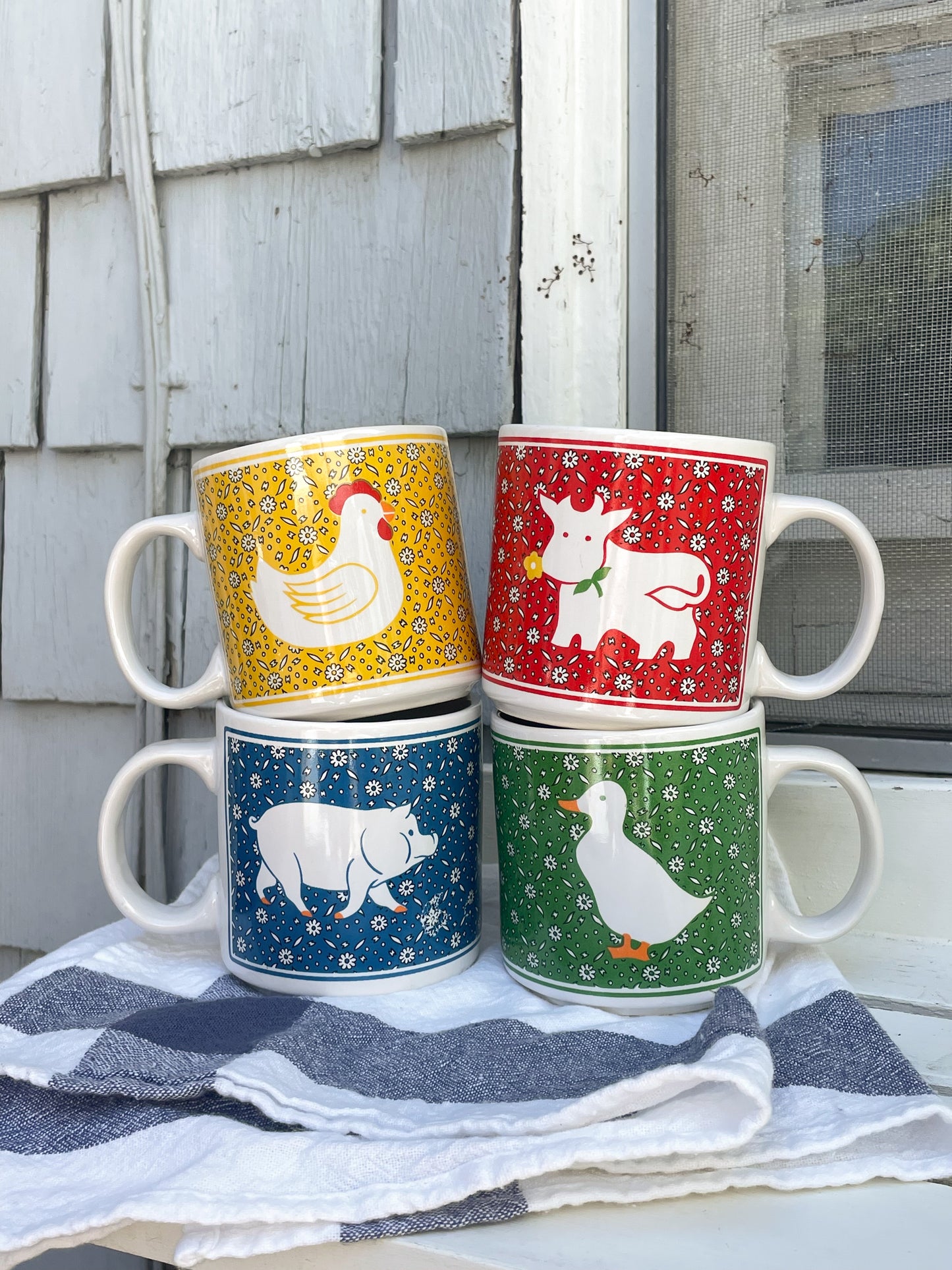 Home on the Range Mugs, Set of 4