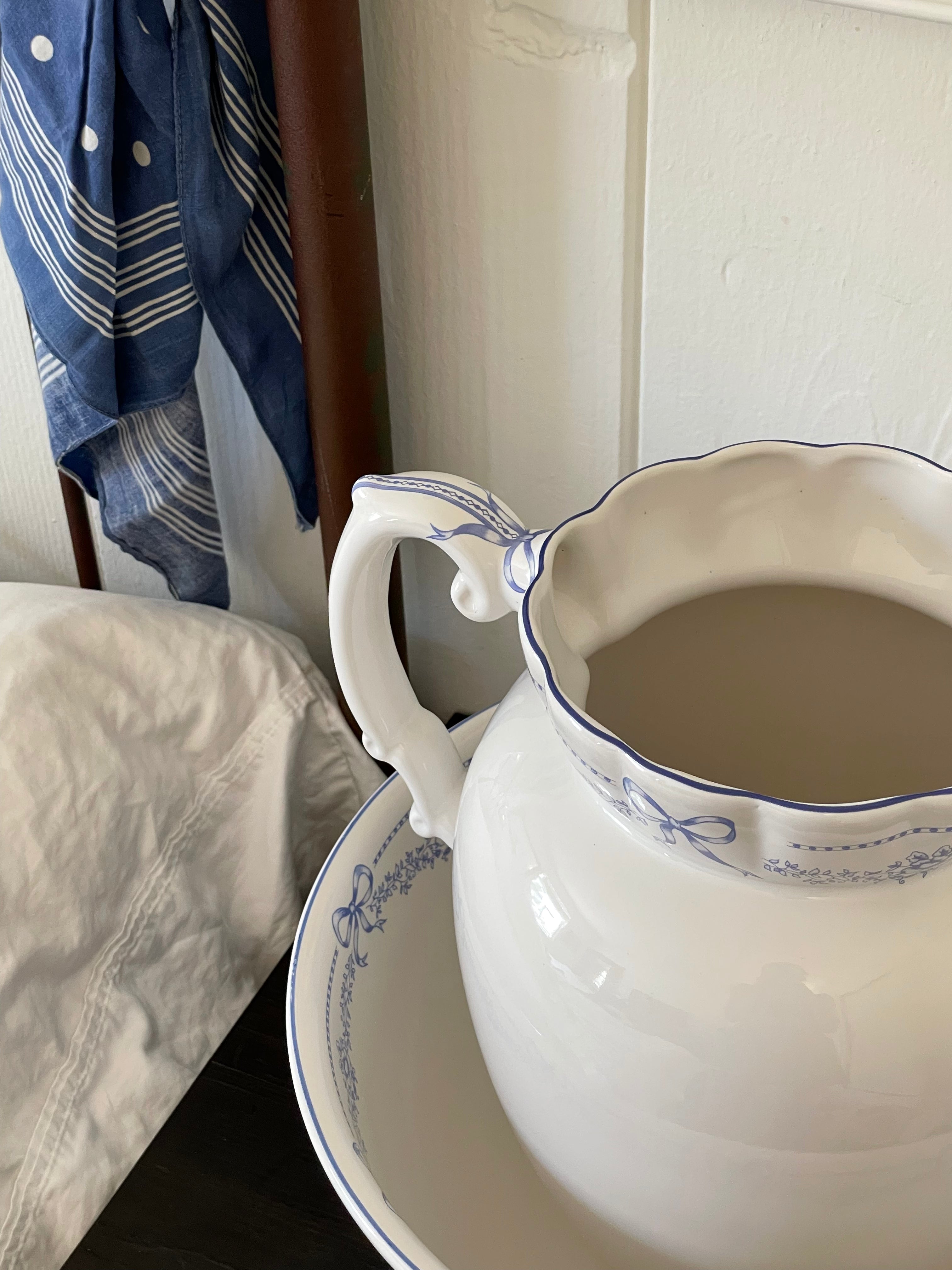 Laura Ashley "Elizabethan Rose" Basin and Pitcher