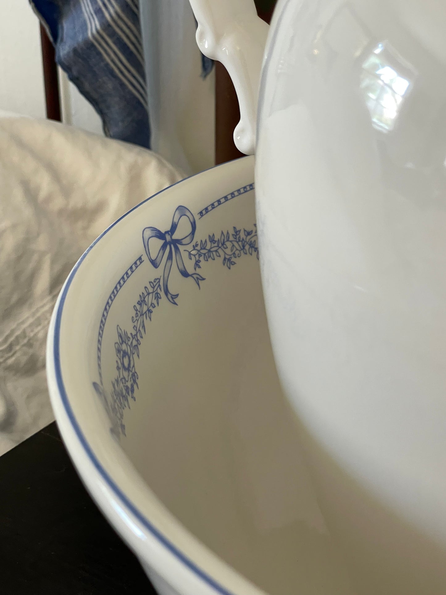 Laura Ashley "Elizabethan Rose" Basin and Pitcher