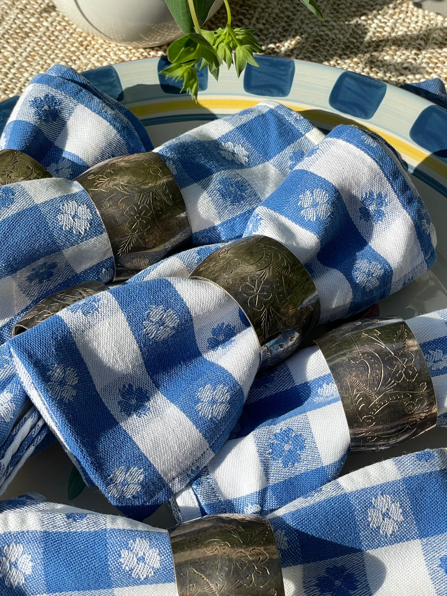 Porch Picnic Napkin Rings, Set of 6