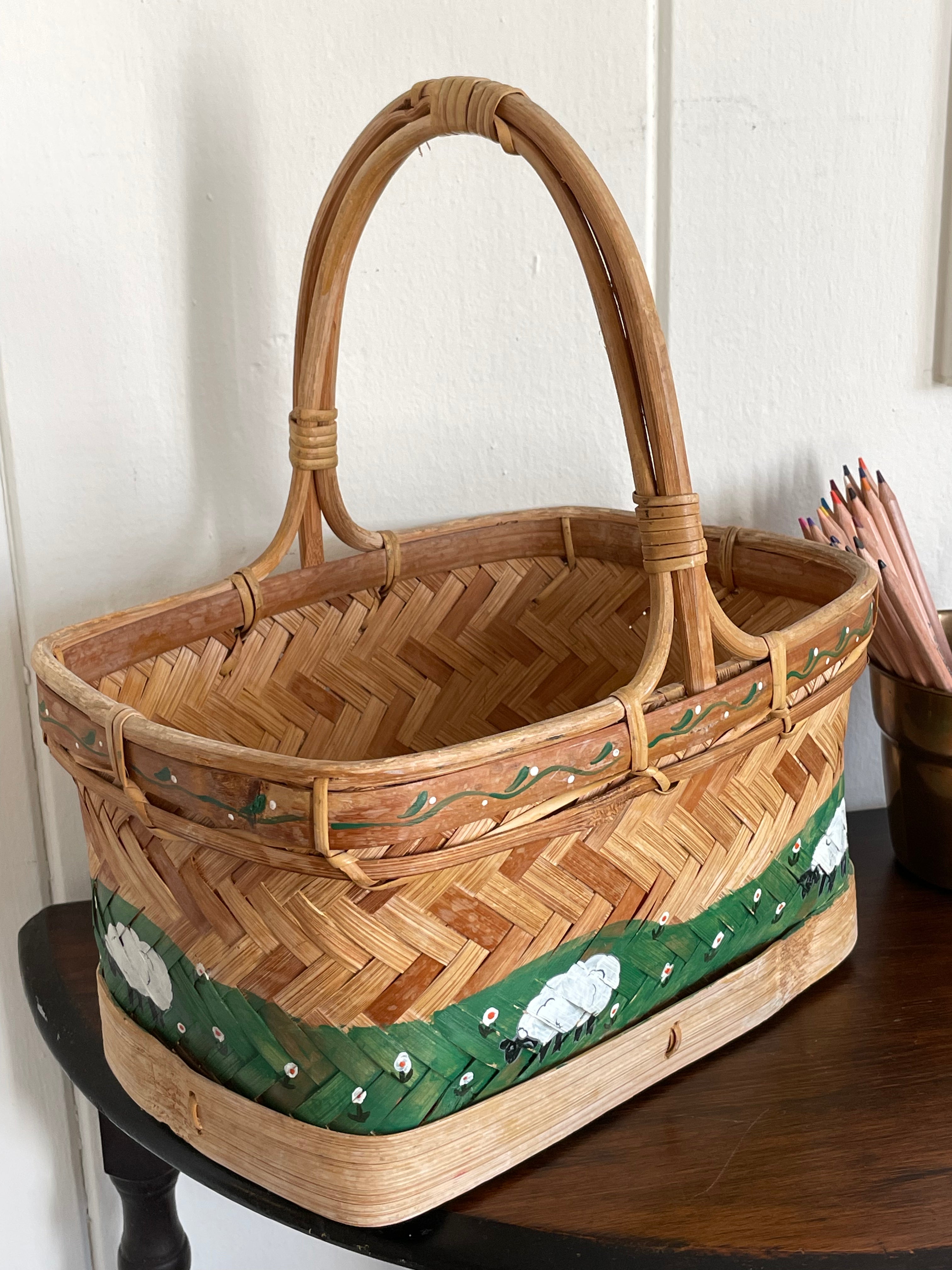 Goldie Hand-Painted Basket