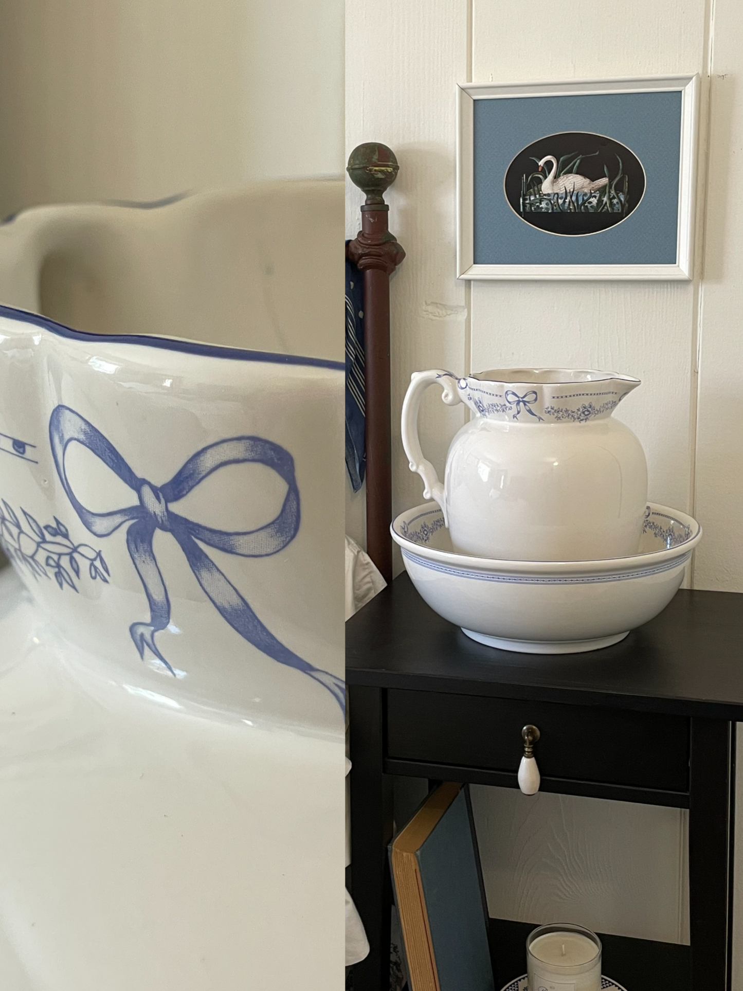 Laura Ashley "Elizabethan Rose" Basin and Pitcher