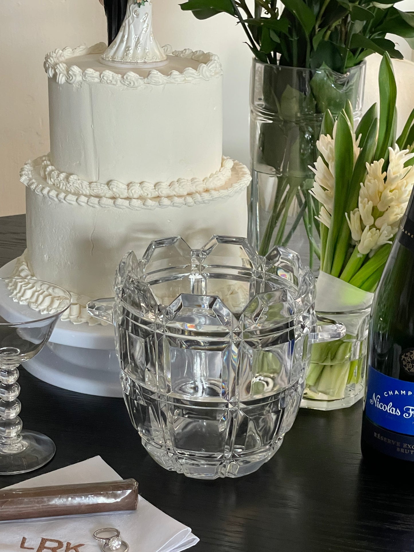 A Toast to Us Crystal Ice Bucket