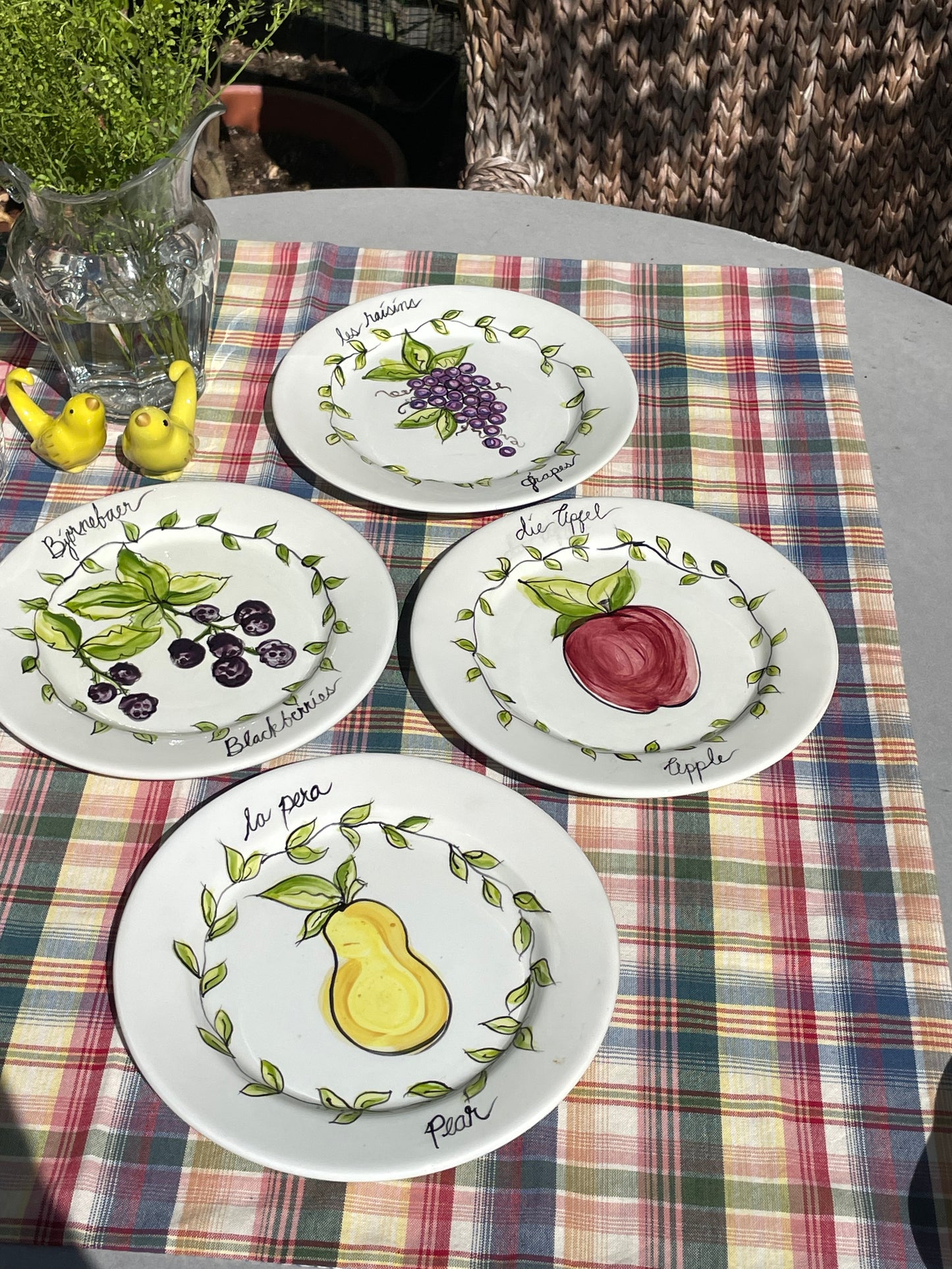 Farmer's Market Dinner Plates, Set of 4