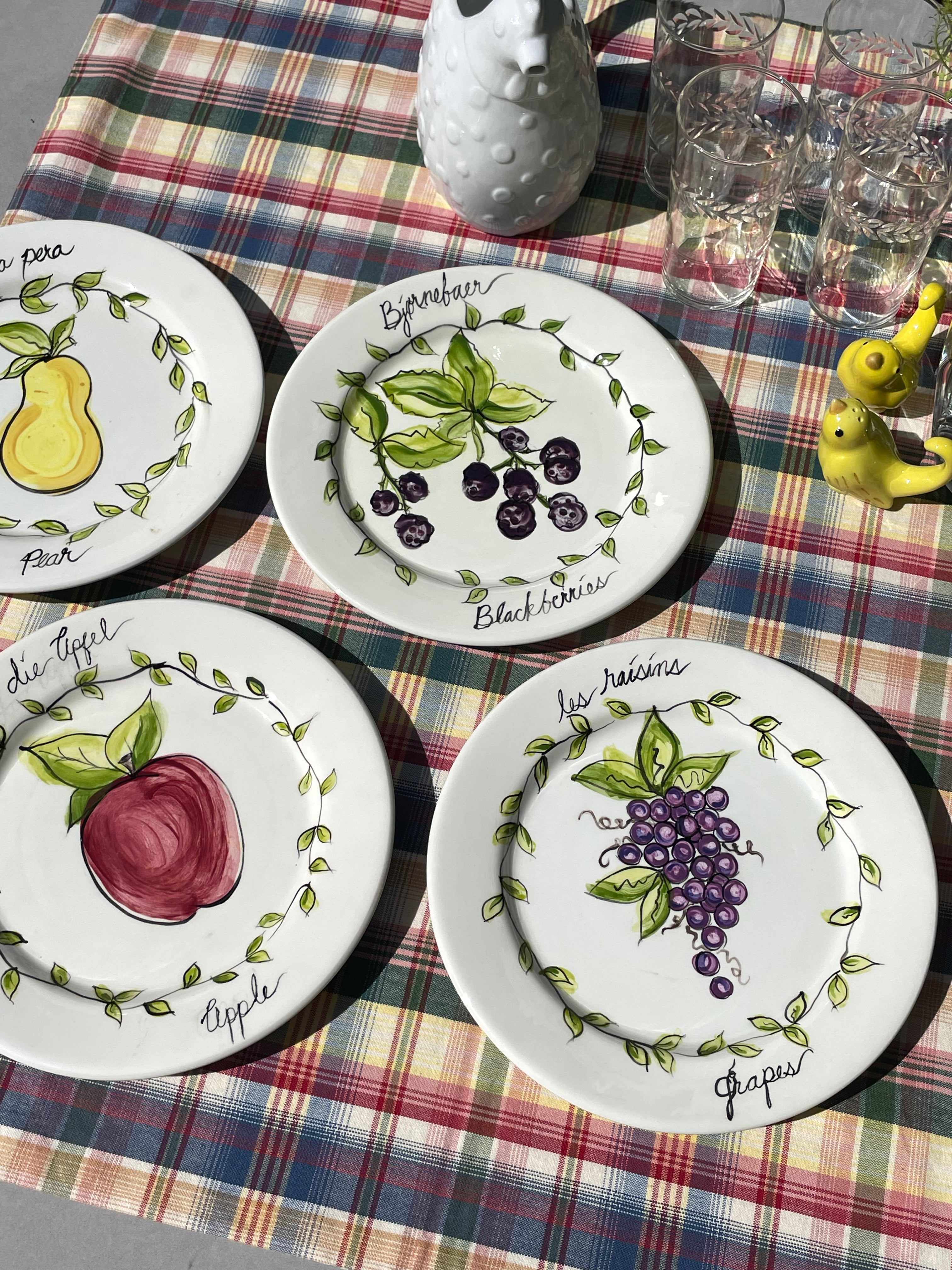 Farmer's Market Dinner Plates, Set of 4