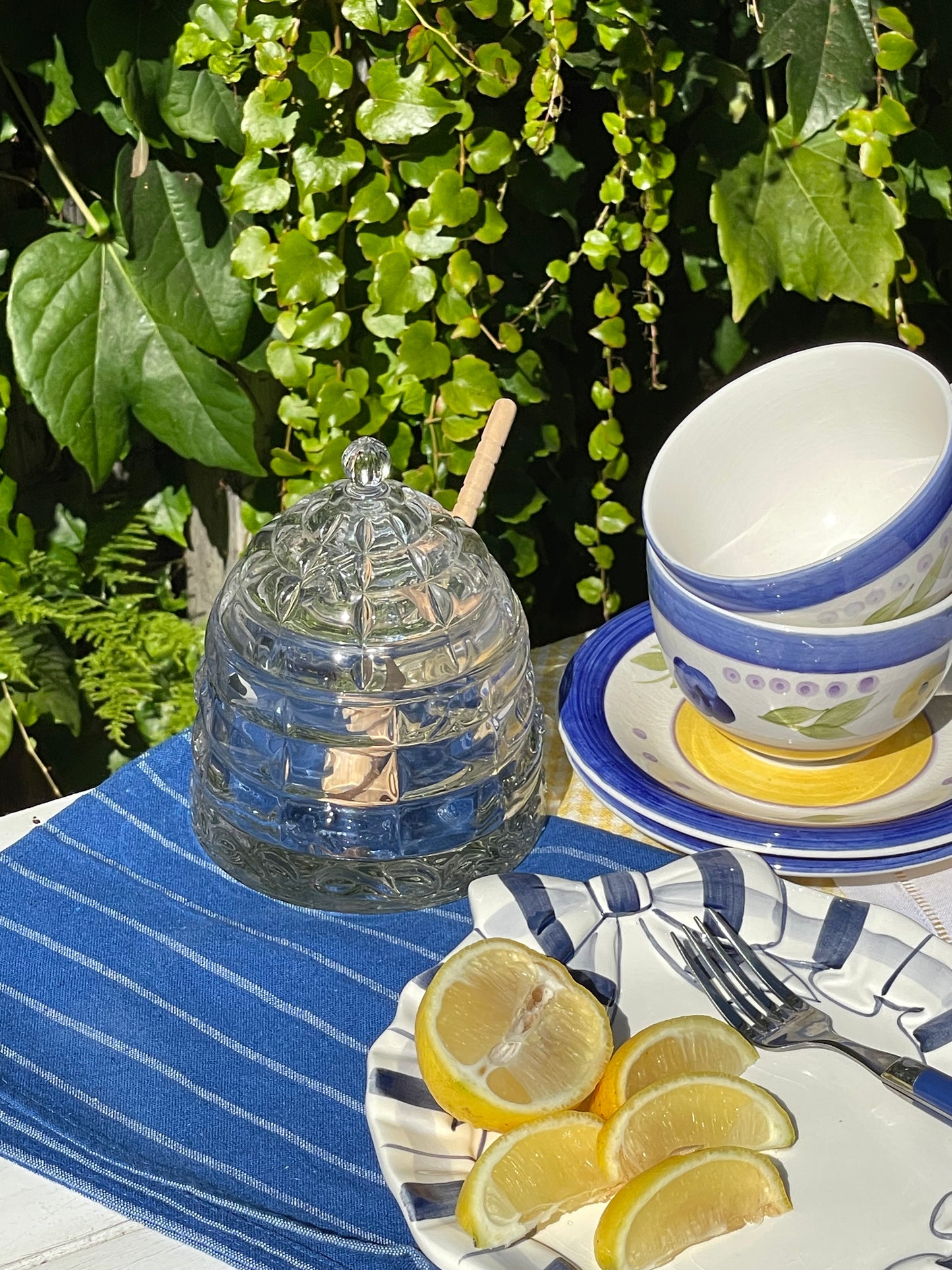 Crystal Beehive Honey Bowl