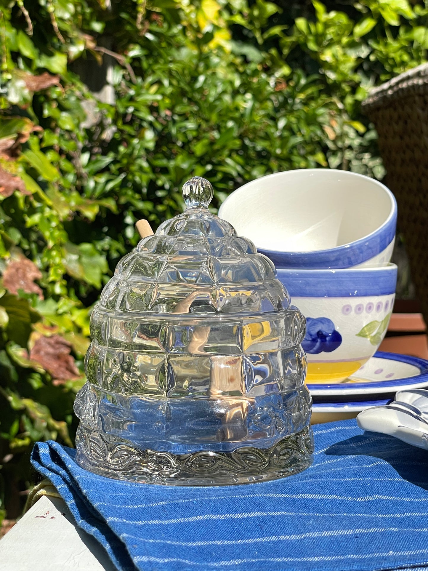 Crystal Beehive Honey Bowl