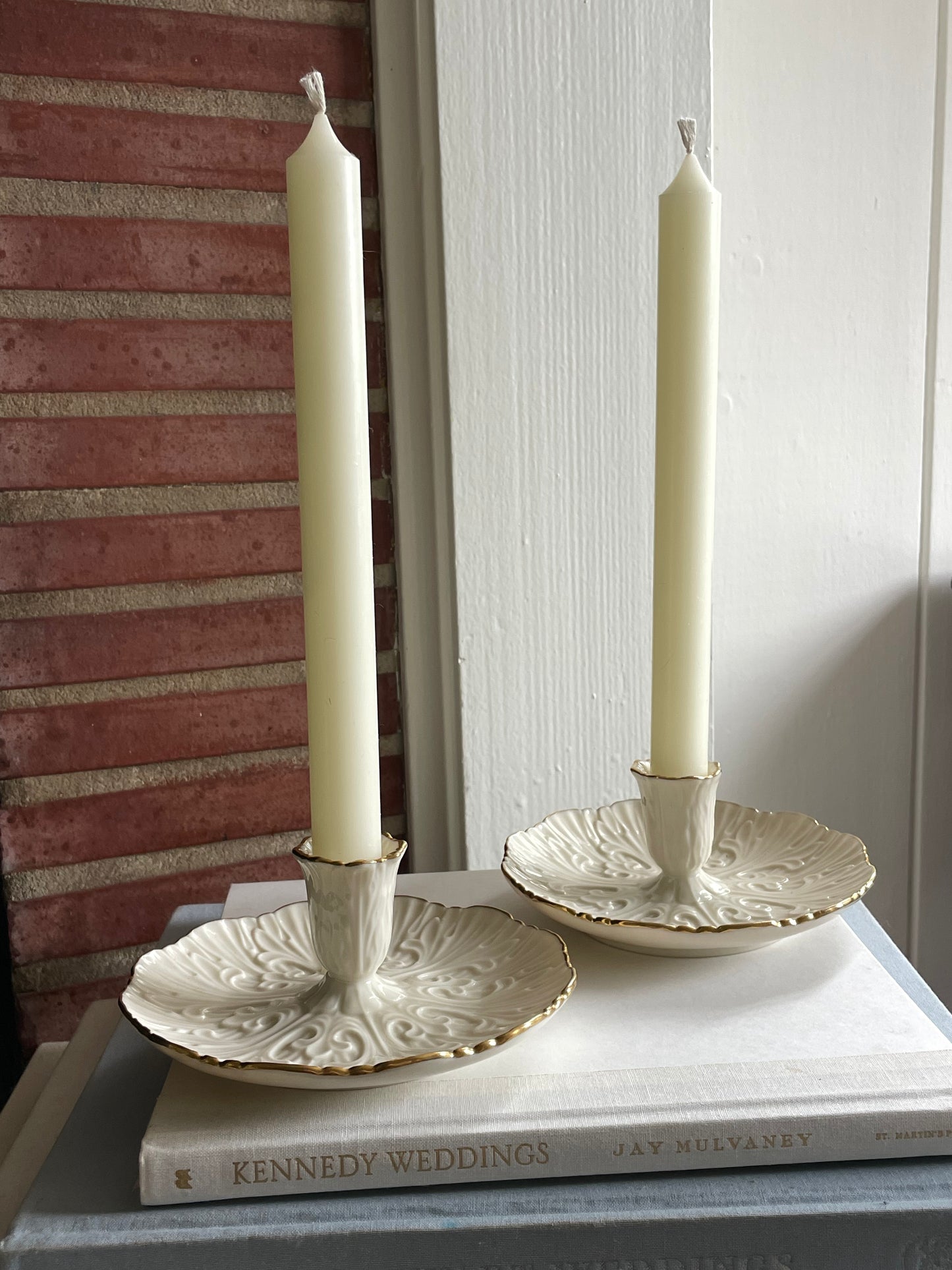 Gilded Candlesticks, Set of Two