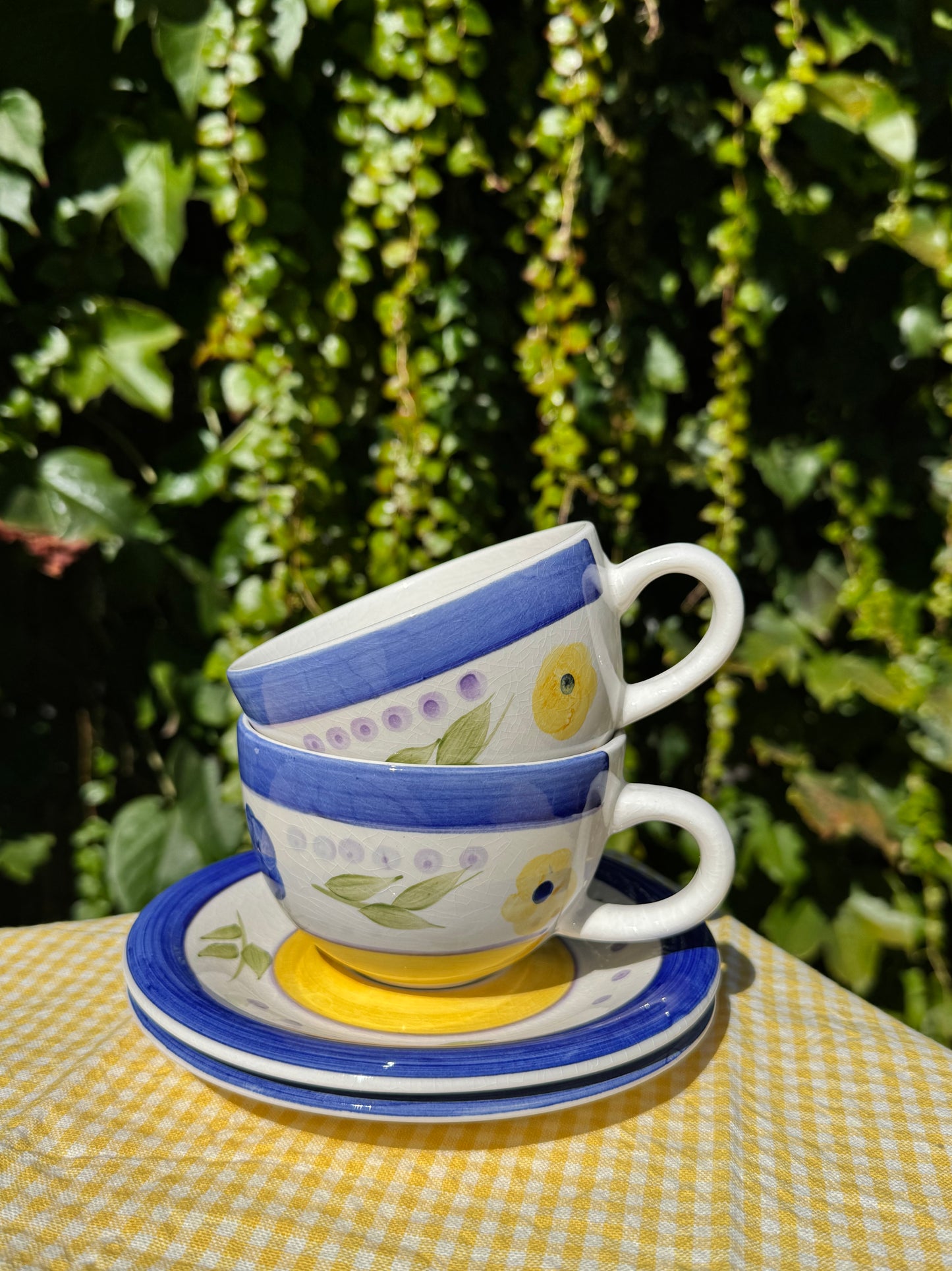 Buttercup Teacup and Saucer, Set of 2
