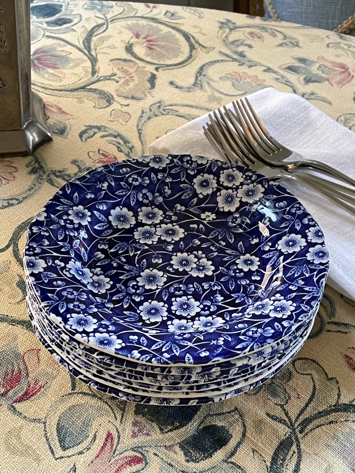 Calico Treat Plates, Set of 7
