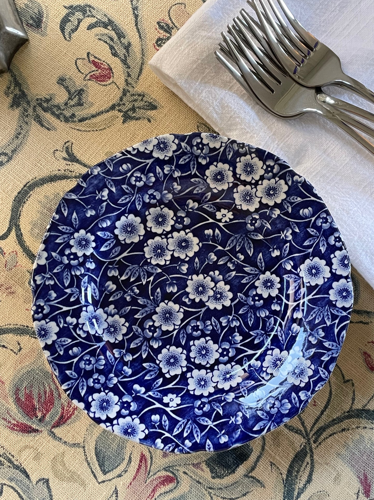 Calico Treat Plates, Set of 7