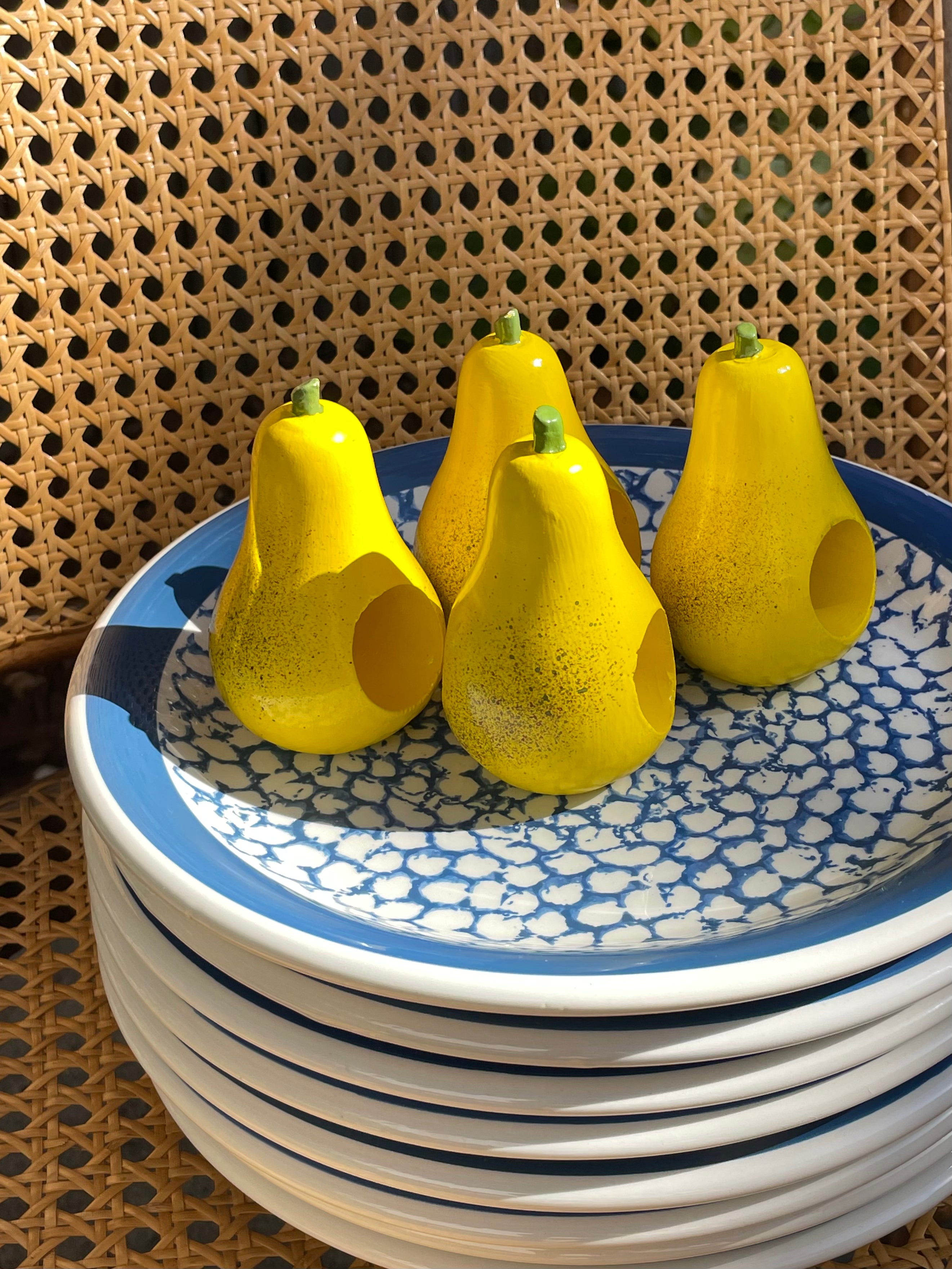 La Poire Napkin Rings, Set of 4