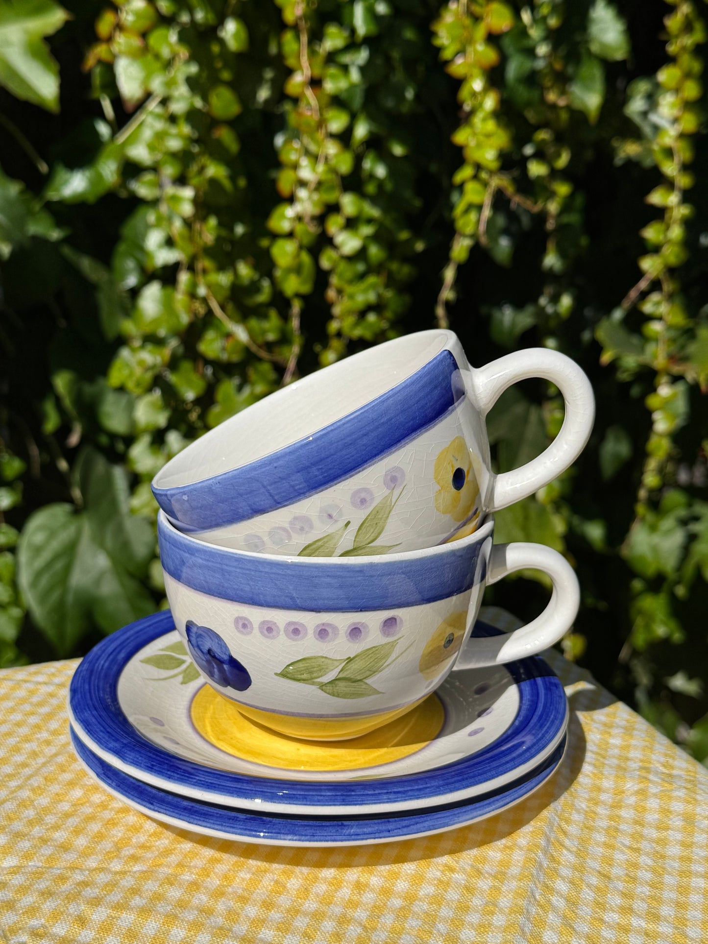 Buttercup Teacup and Saucer, Set of 2