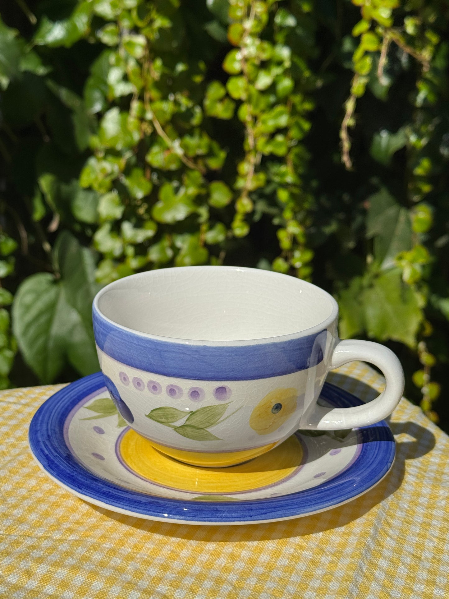 Buttercup Teacup and Saucer, Set of 2