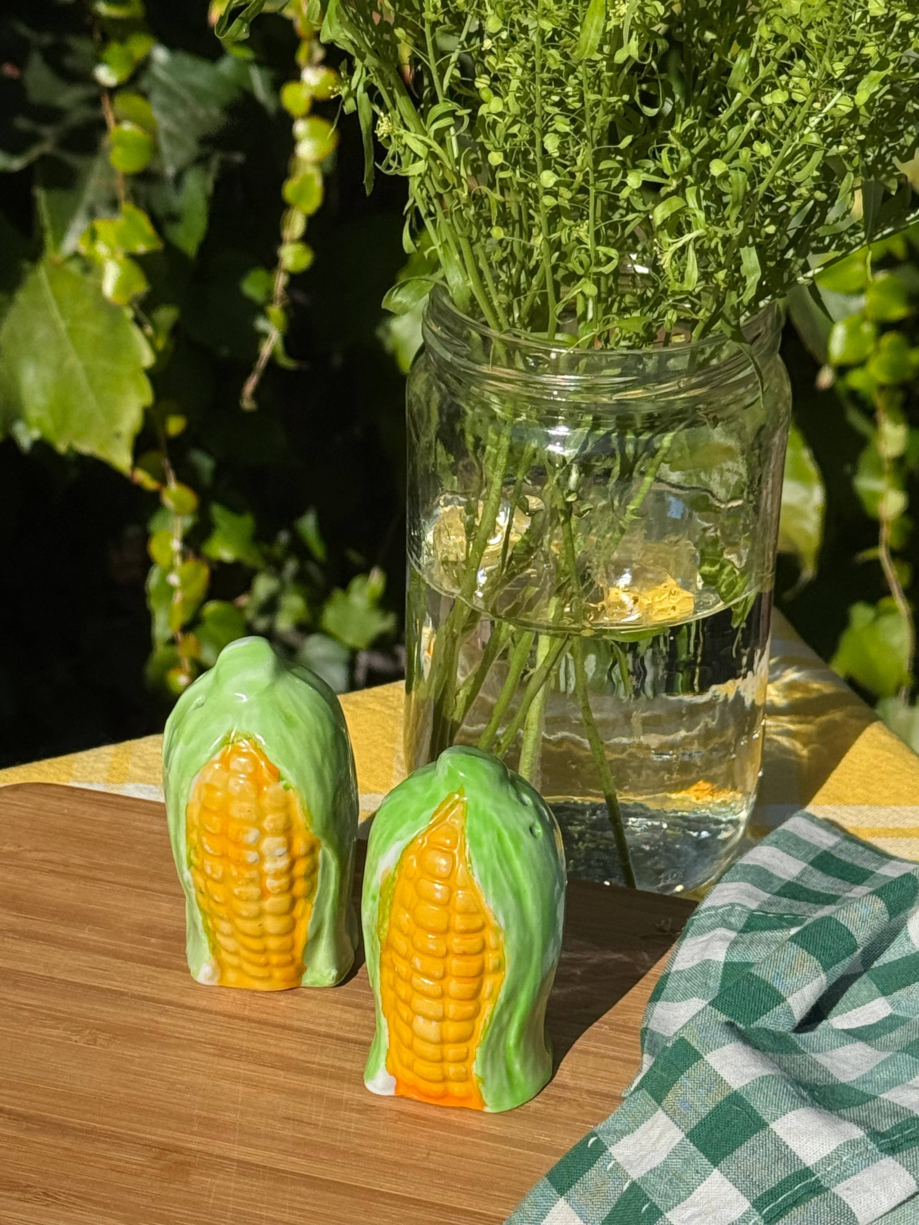 Corn Husk Salt & Pepper Shakers