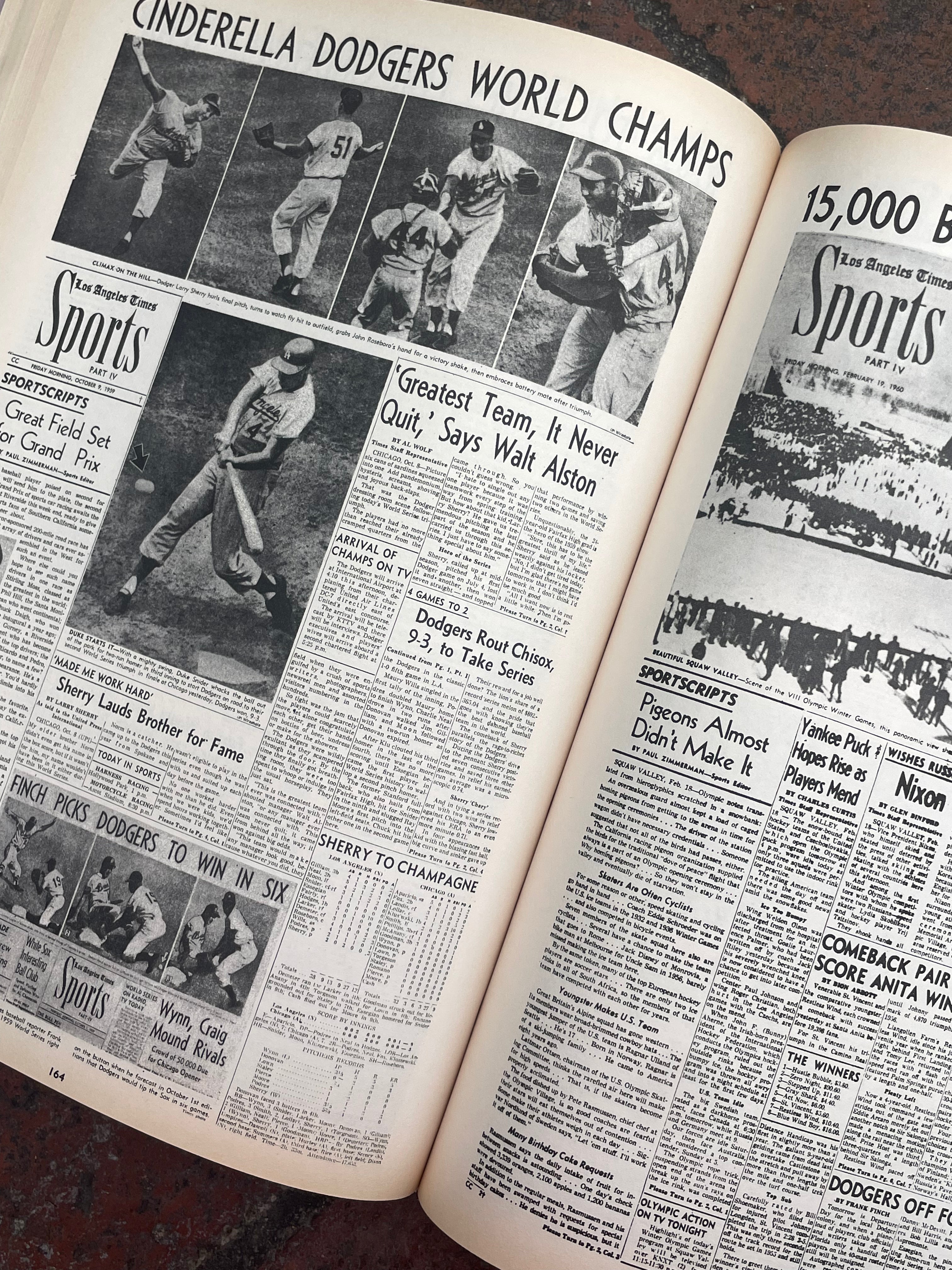Sports Pages of the Los Angeles Times