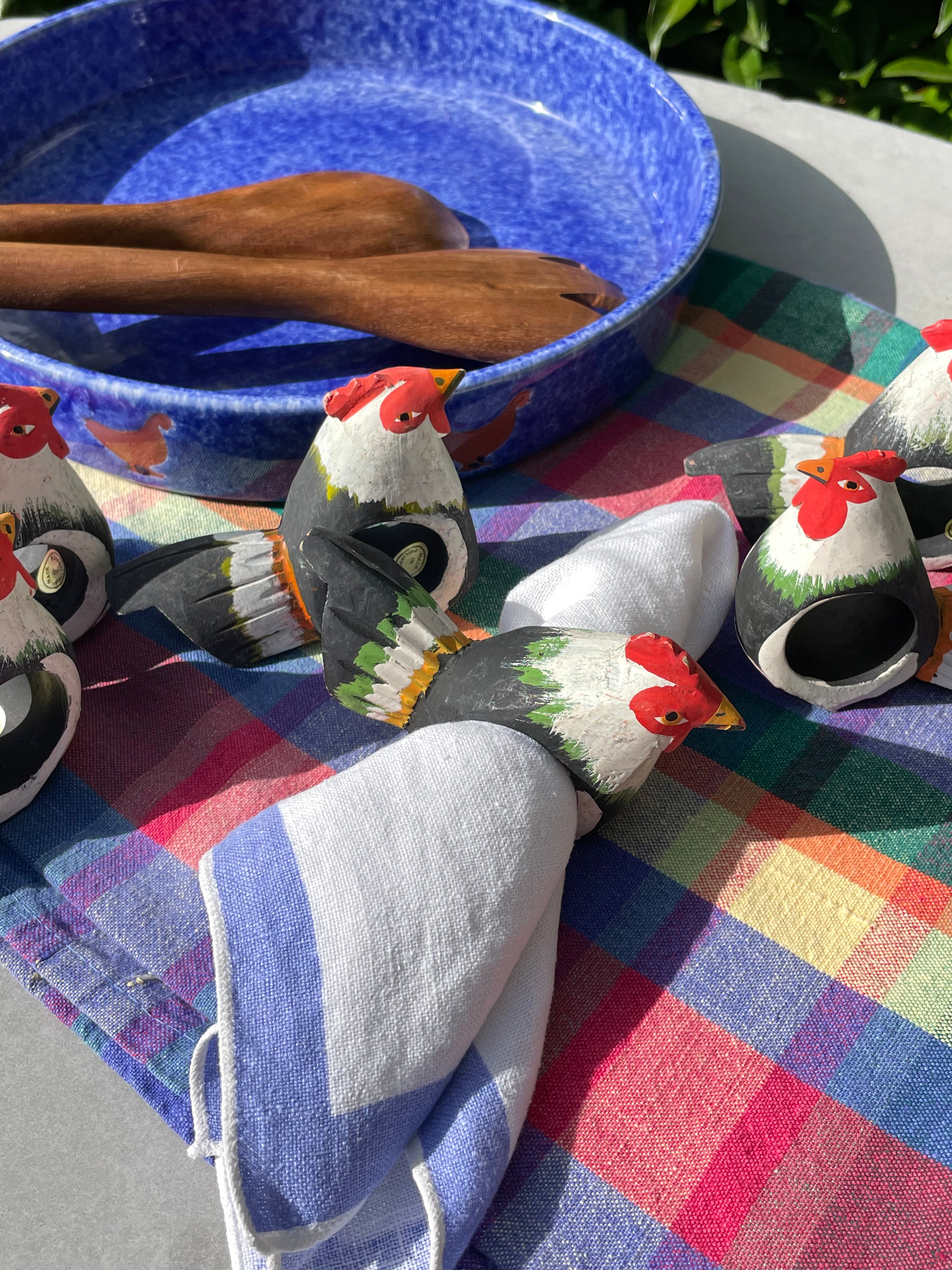 Cock-a-Doodle-Doo Napkin Rings, Set of 6