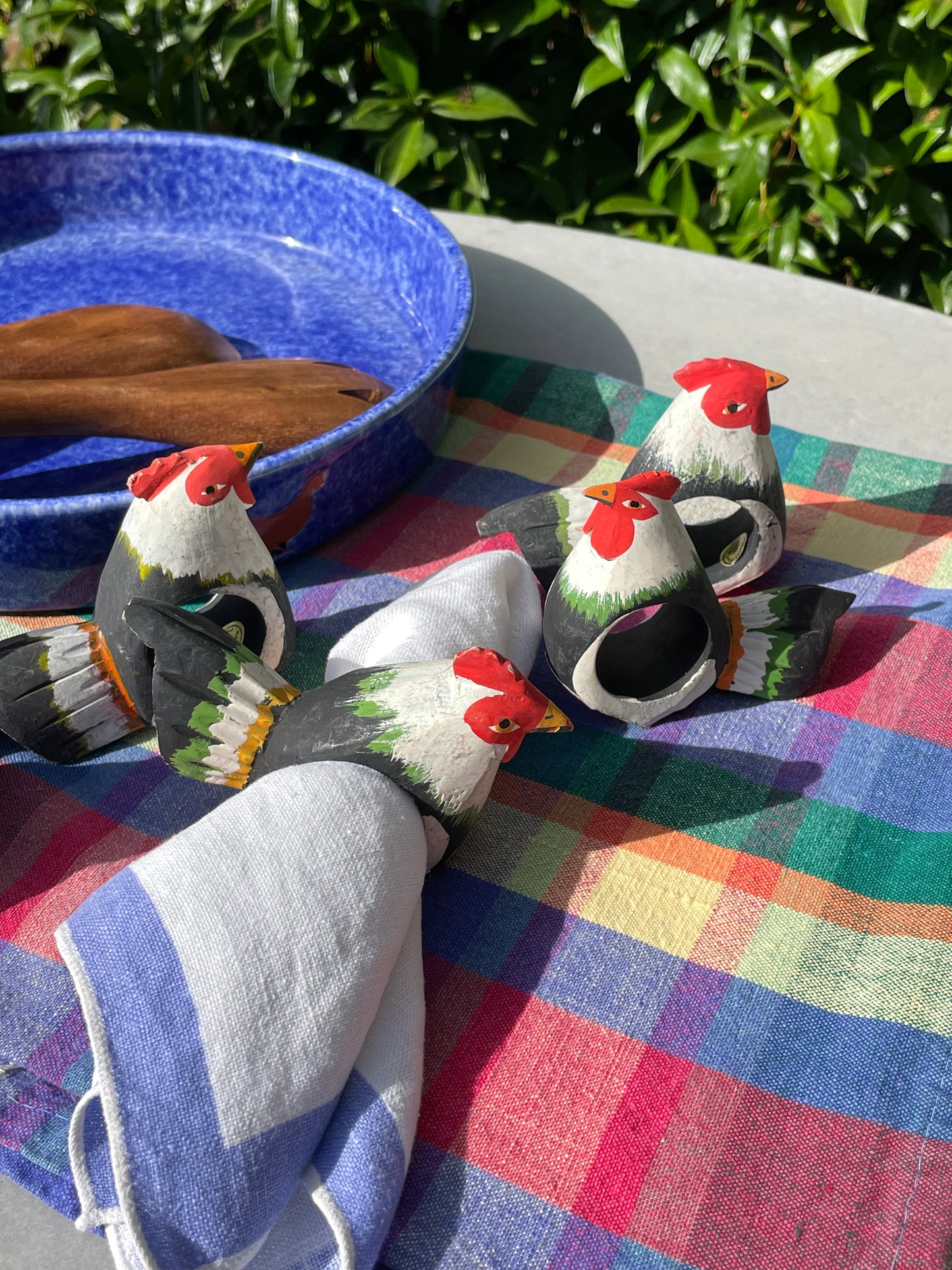 Cock-a-Doodle-Doo Napkin Rings, Set of 6