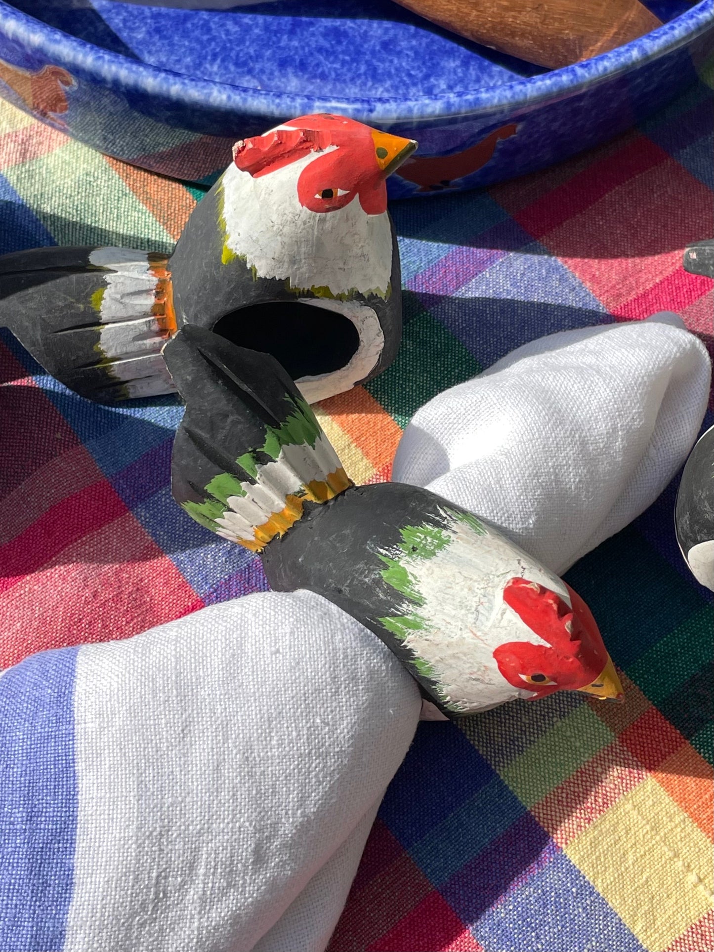 Cock-a-Doodle-Doo Napkin Rings, Set of 6