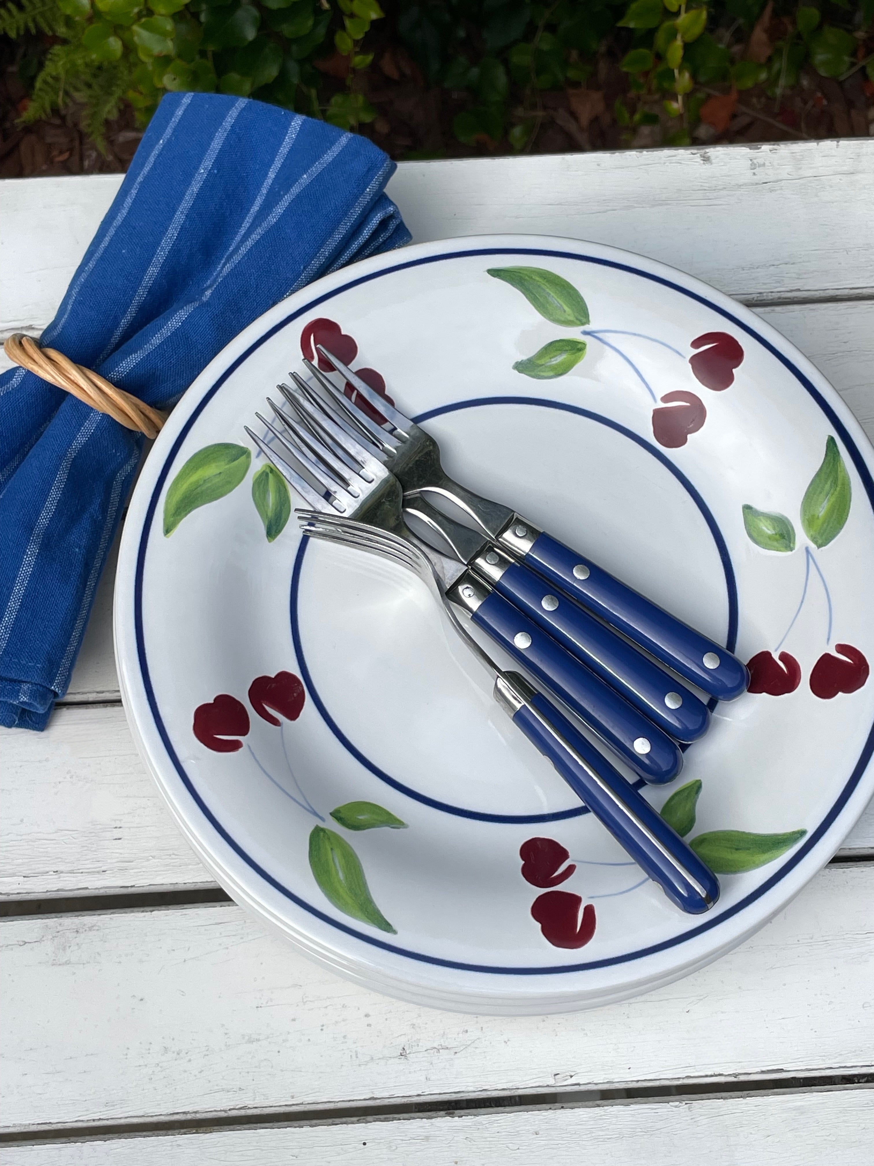 Cherry Plates, Set of 4