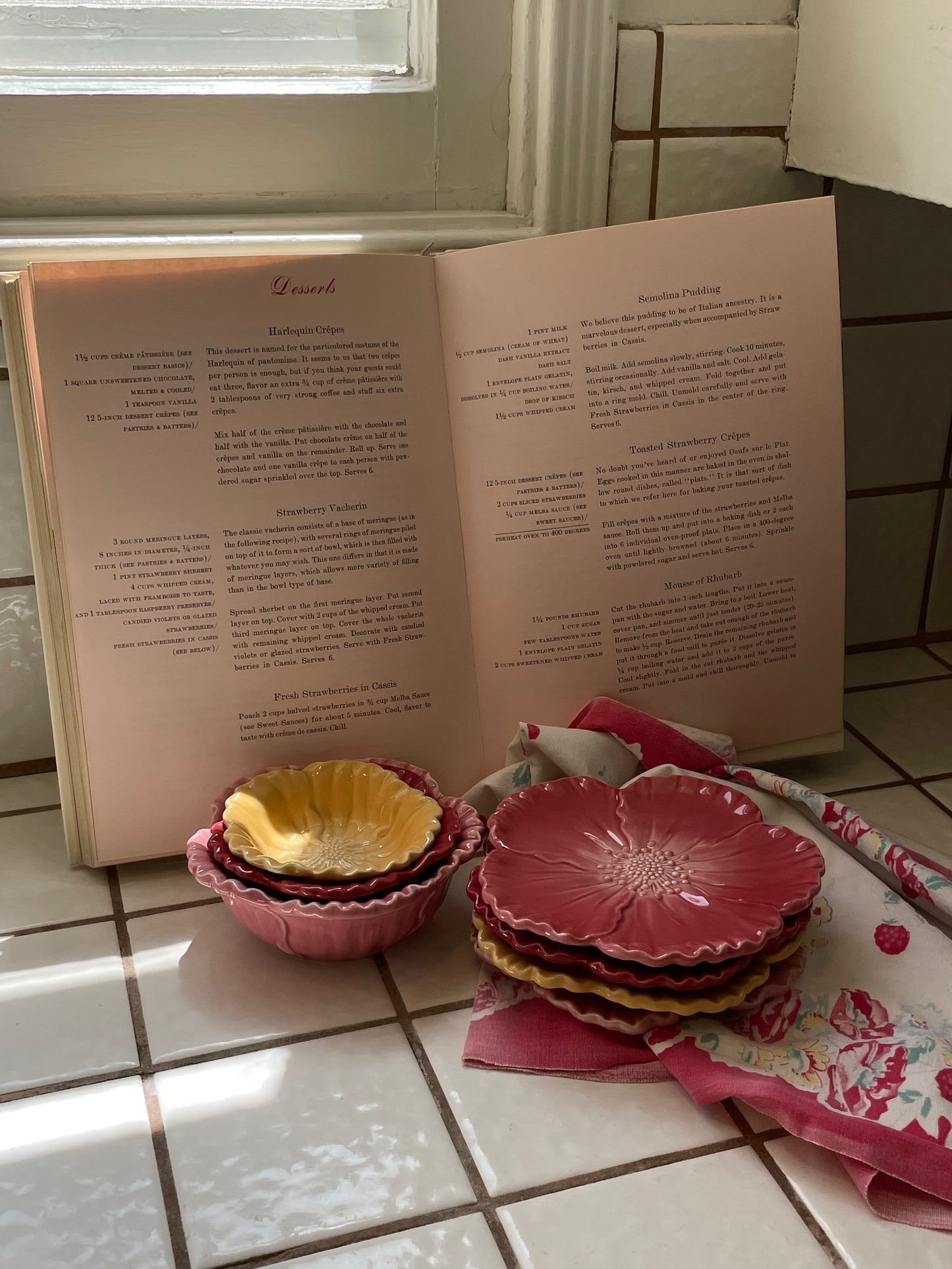 Country Rose 7-Piece Appetizer Sette