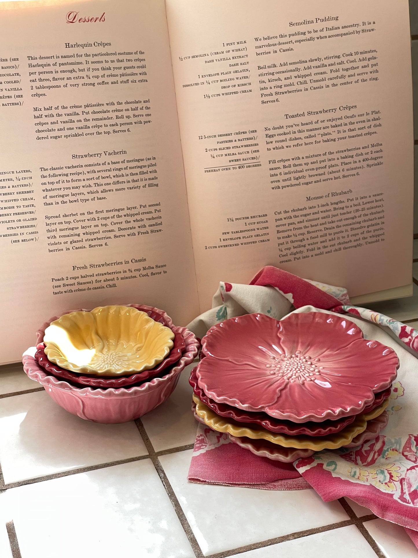 Country Rose 7-Piece Appetizer Sette