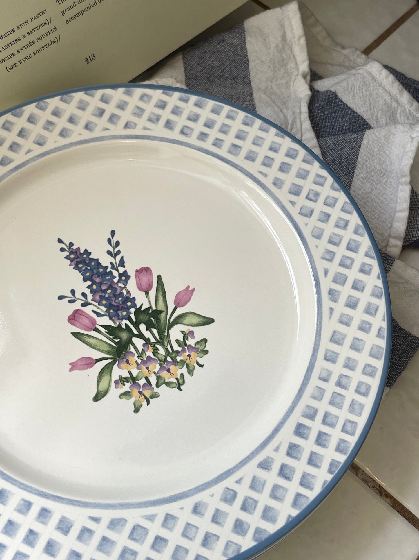 Delphinium Dinner Plates, Set of 4