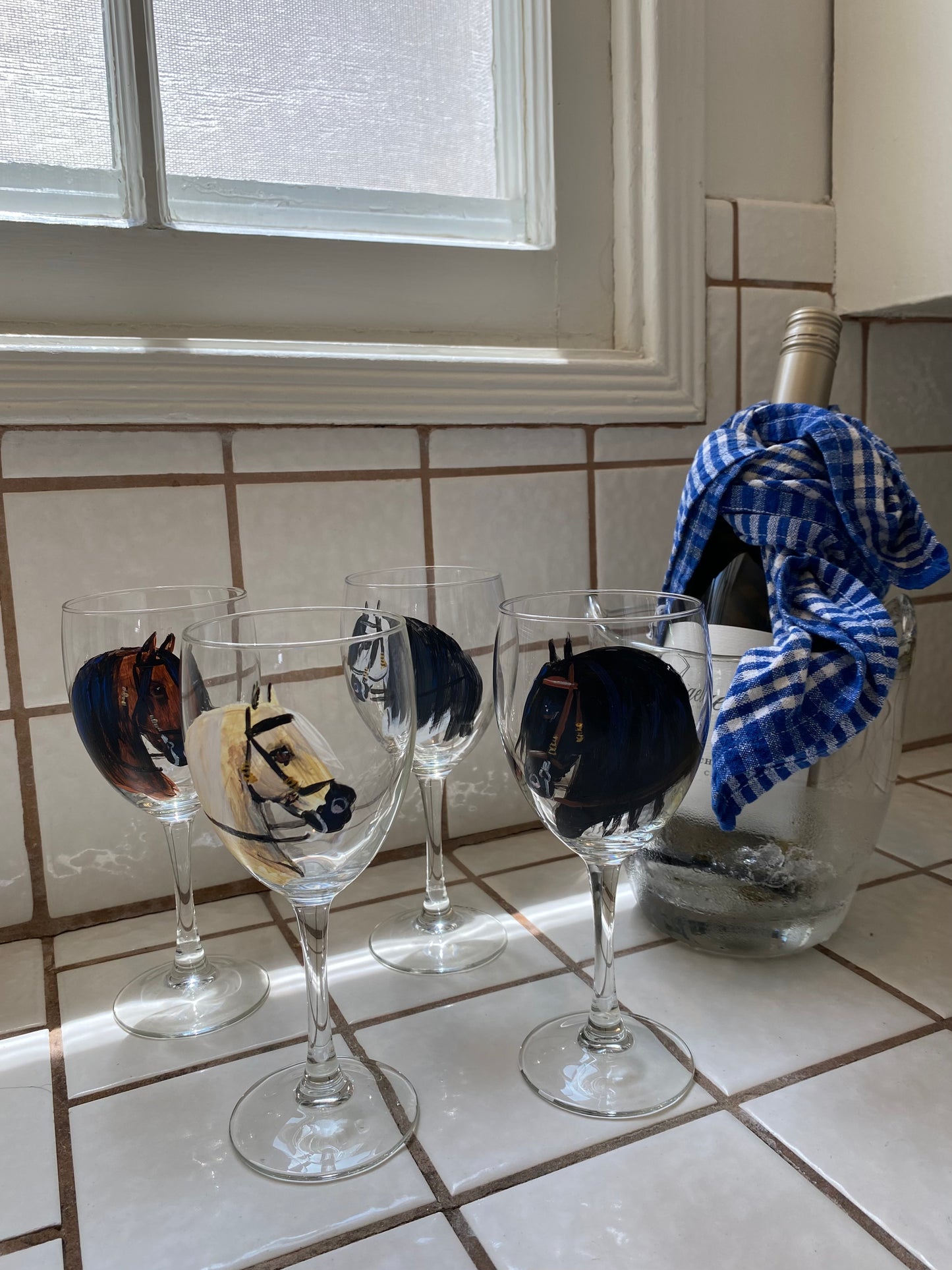 Equestrian Wine Glasses