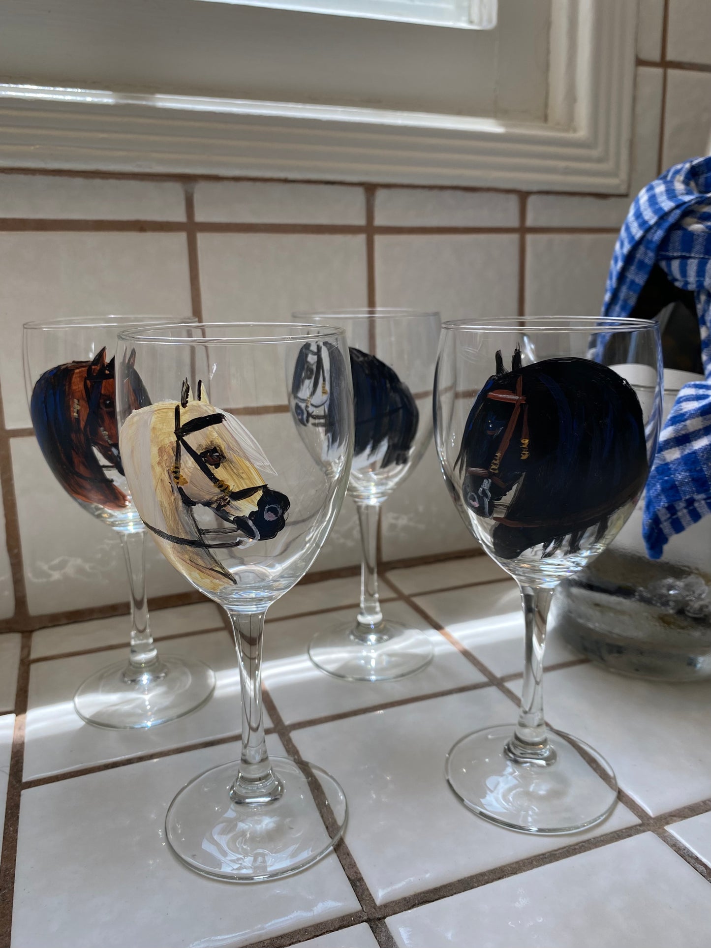 Equestrian Wine Glasses