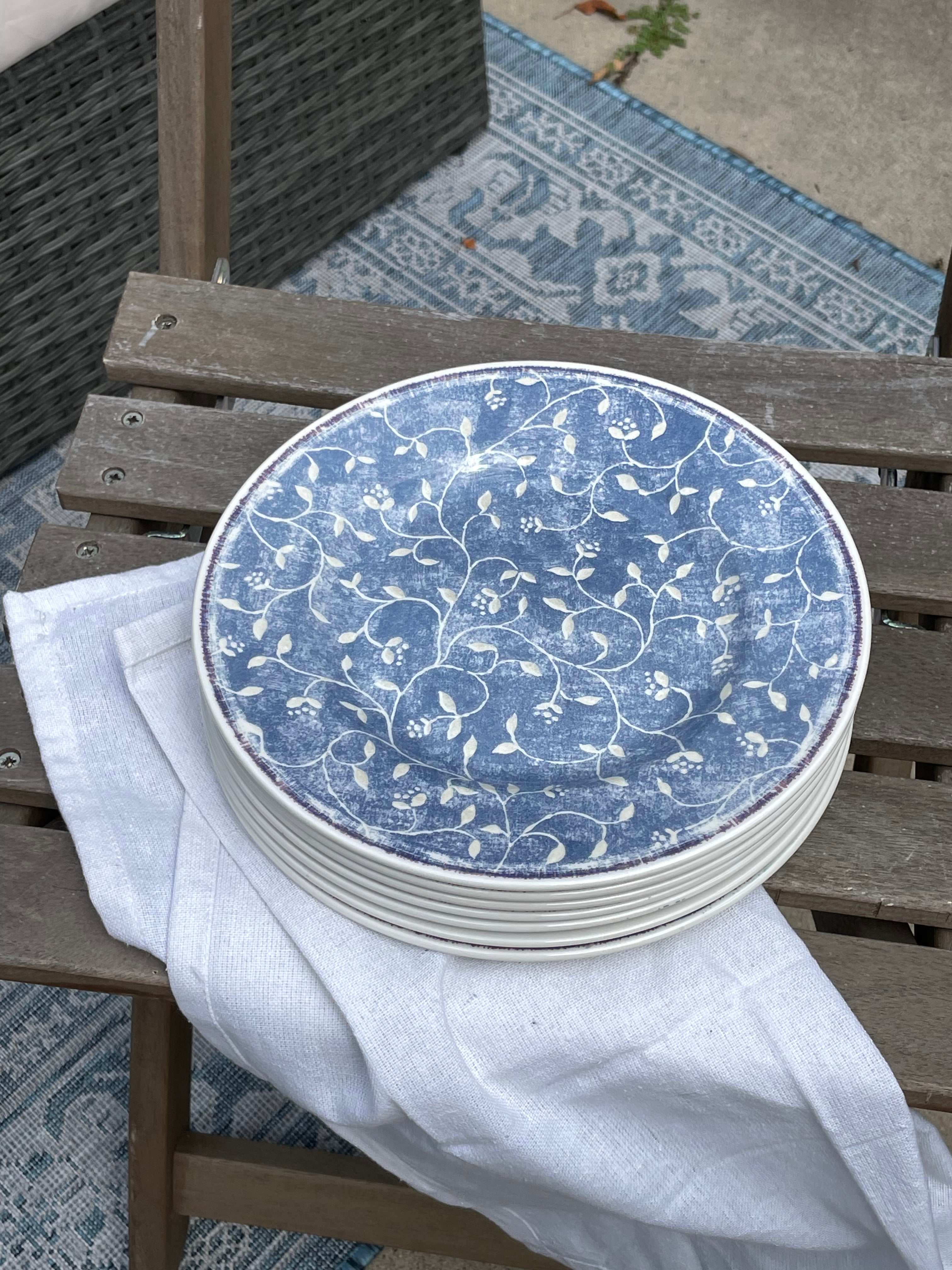 Whispering Willow Plates, Set of 7