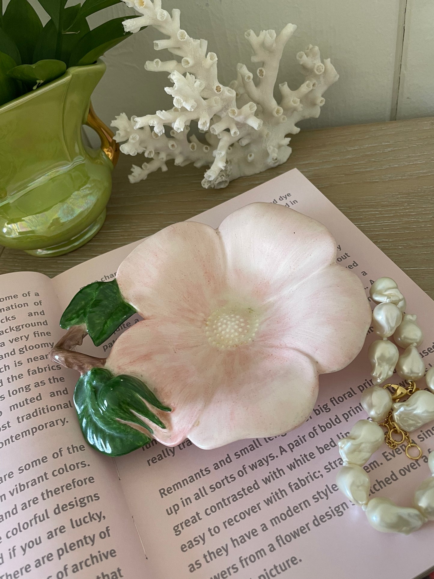 Pink Hibiscus Trinket Dish
