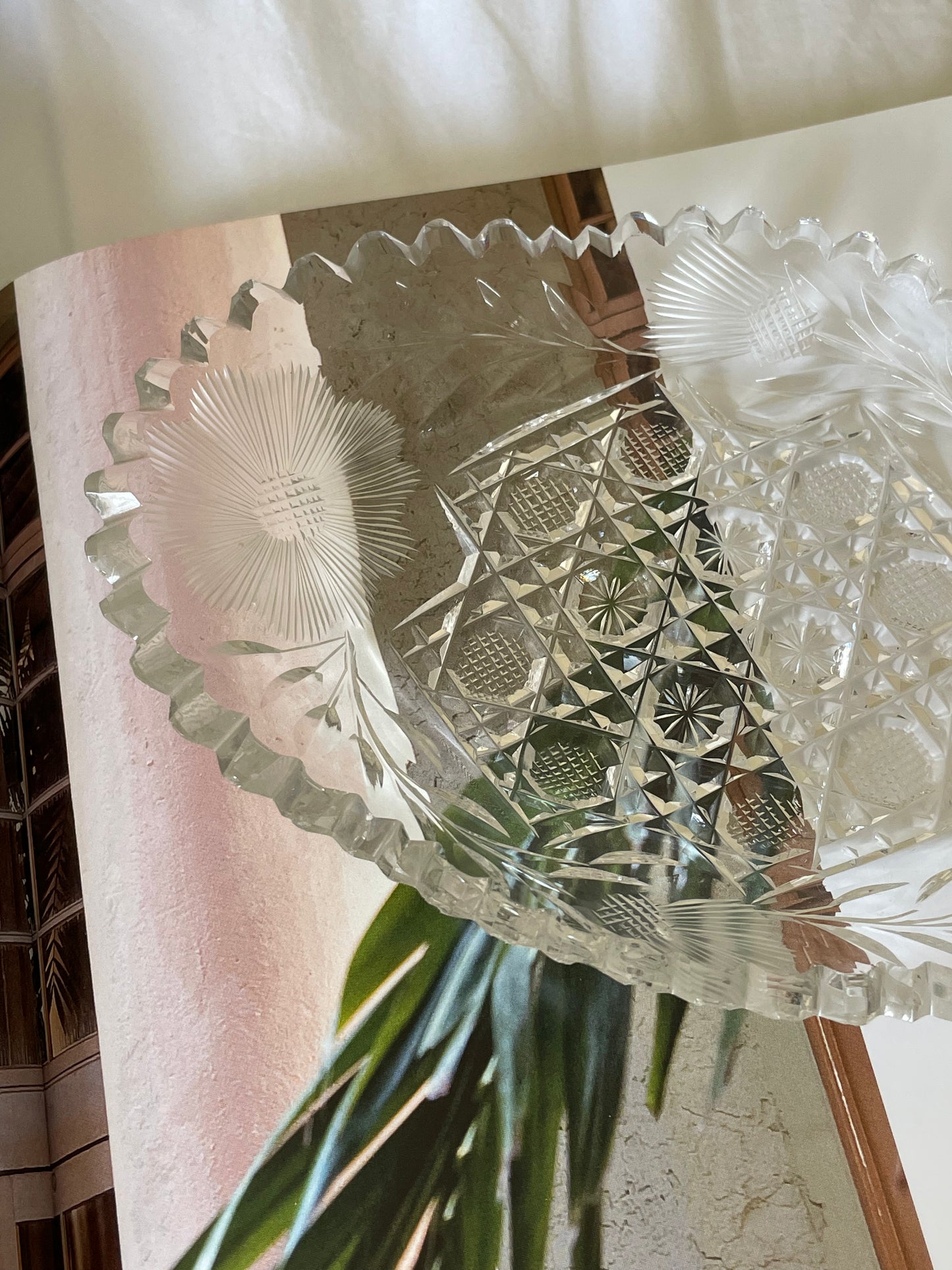 Breakers Cut Crystal Trinket Dish