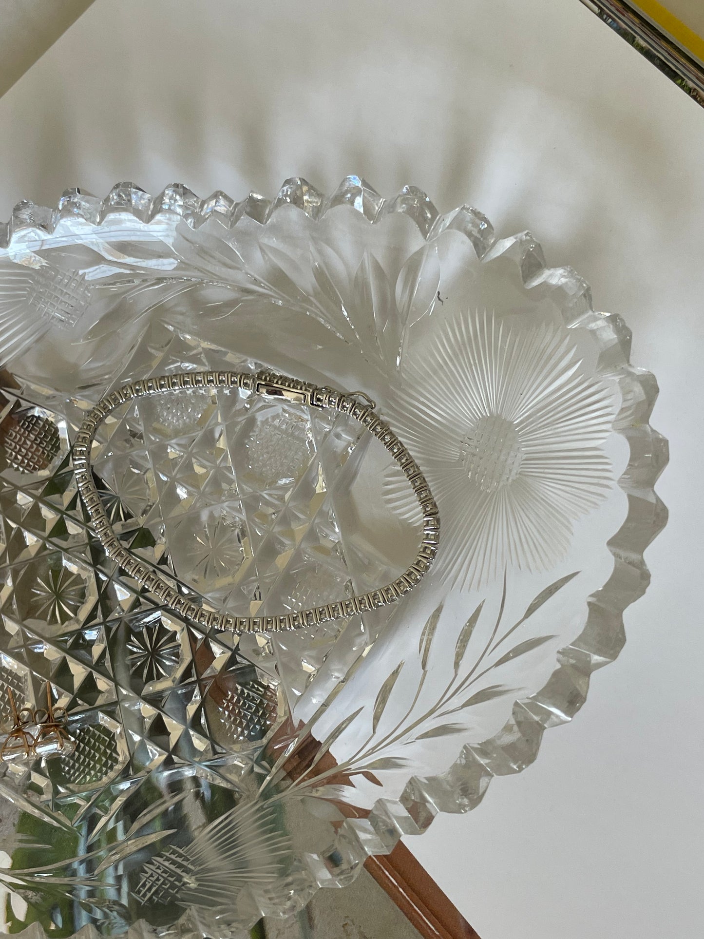 Breakers Cut Crystal Trinket Dish