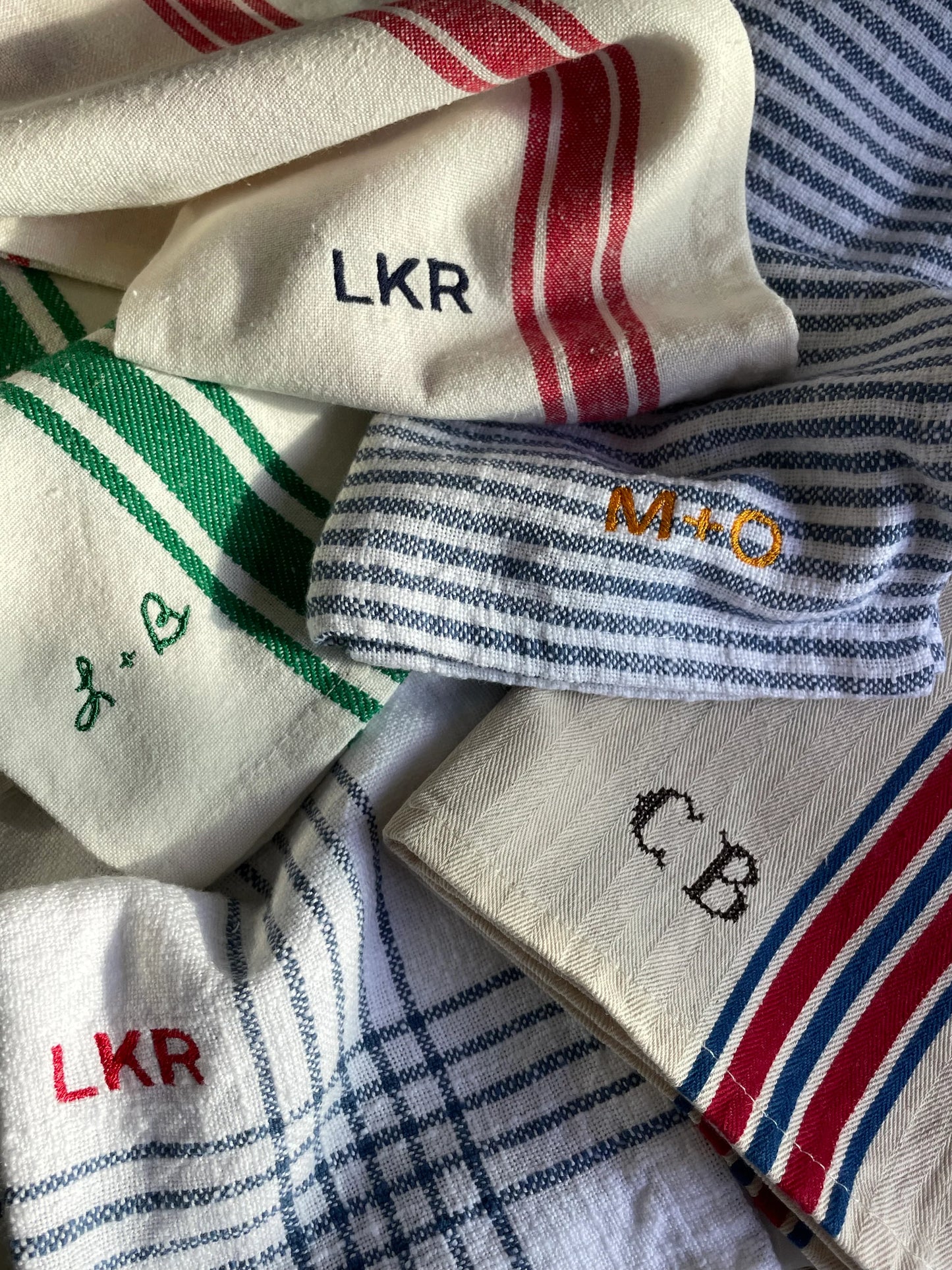 Green Stripe Tea Towel