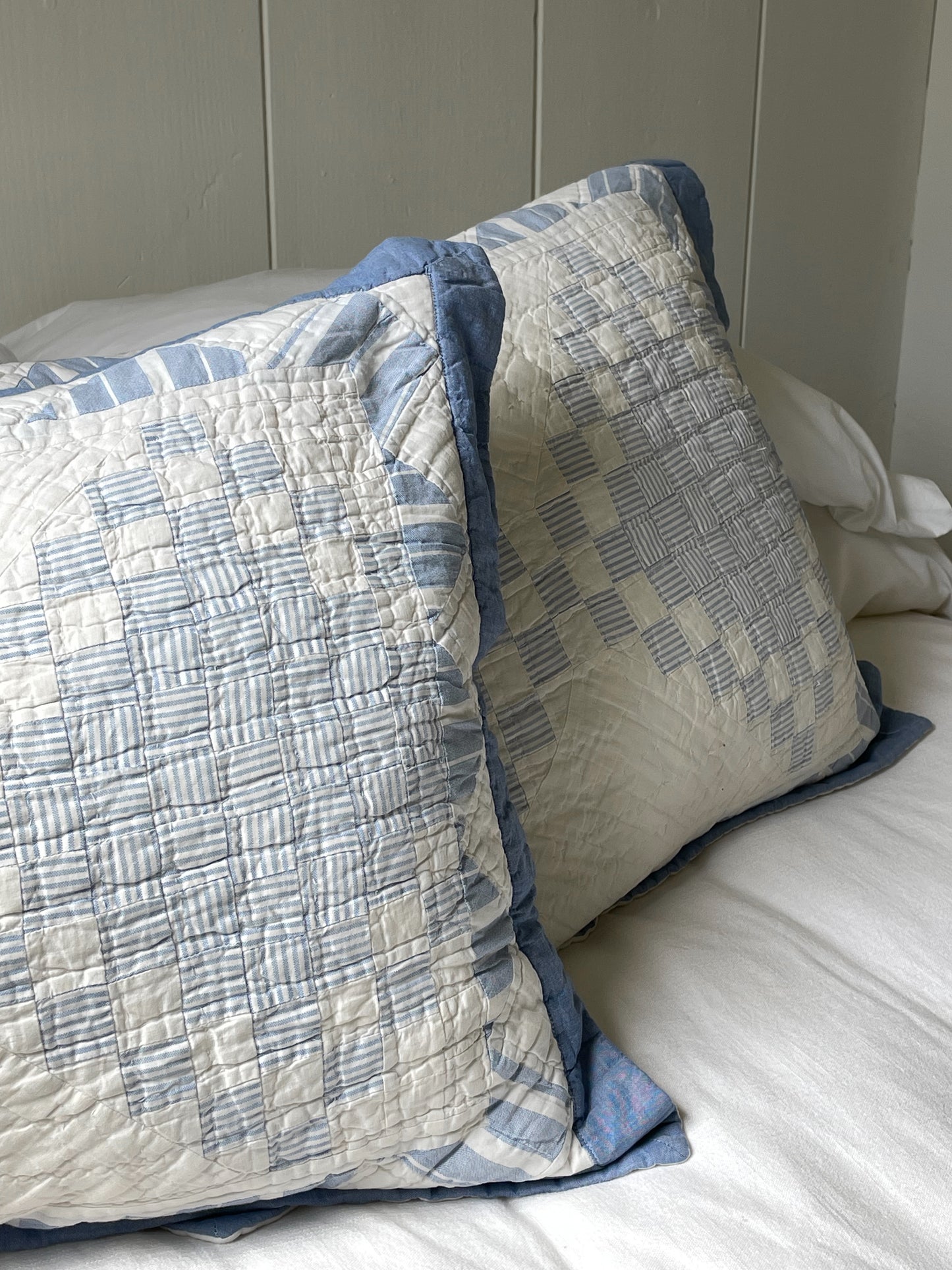 Log Cabin Pillow Shams, Standard Set of 2