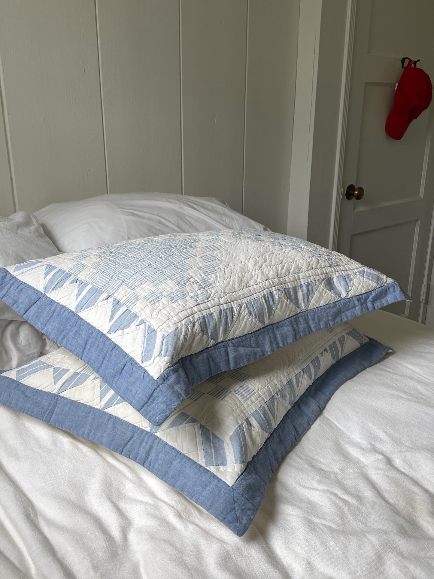 Log Cabin Pillow Shams, Standard Set of 2