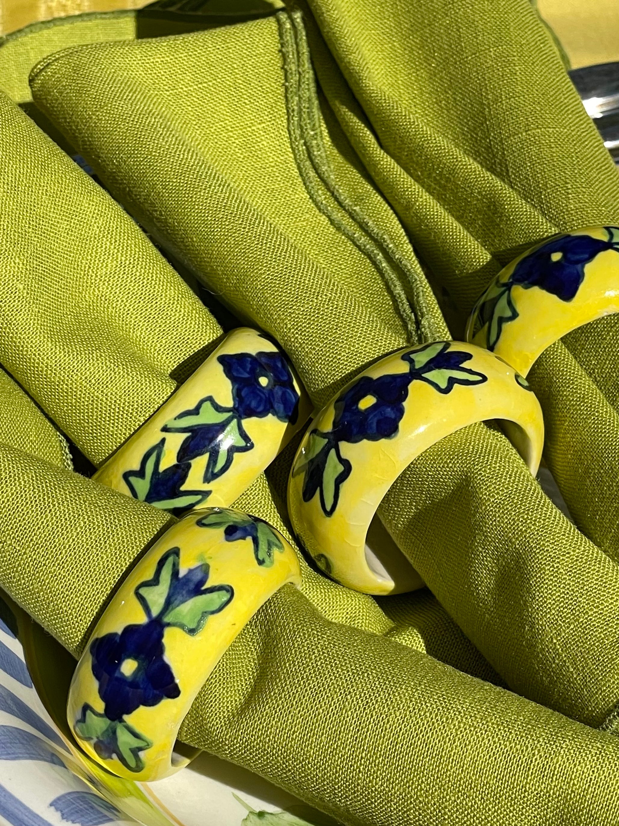 Bluebell Bay Napkin Rings, Set of 4