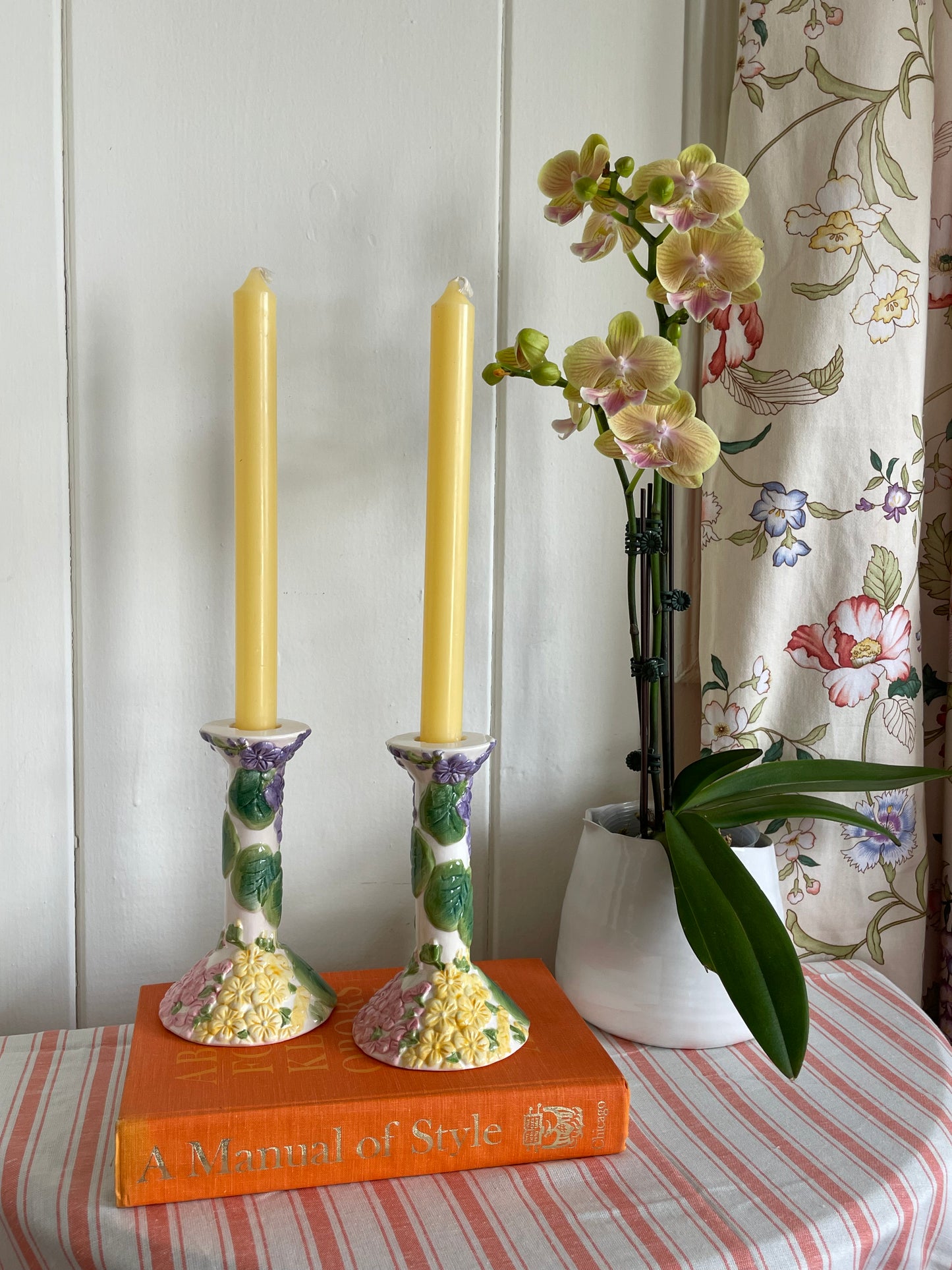 Oleander Candlesticks, Set of 2