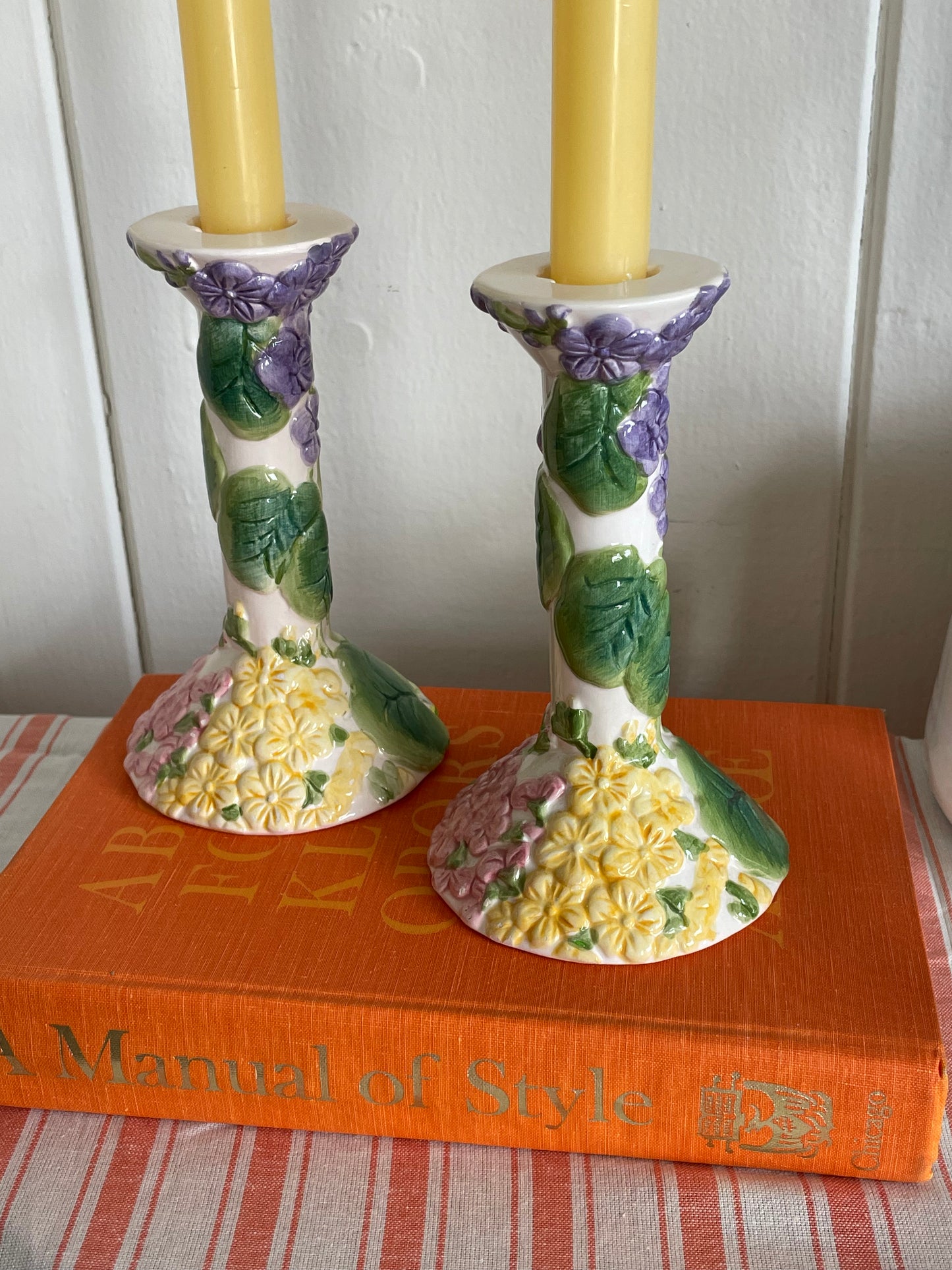 Oleander Candlesticks, Set of 2