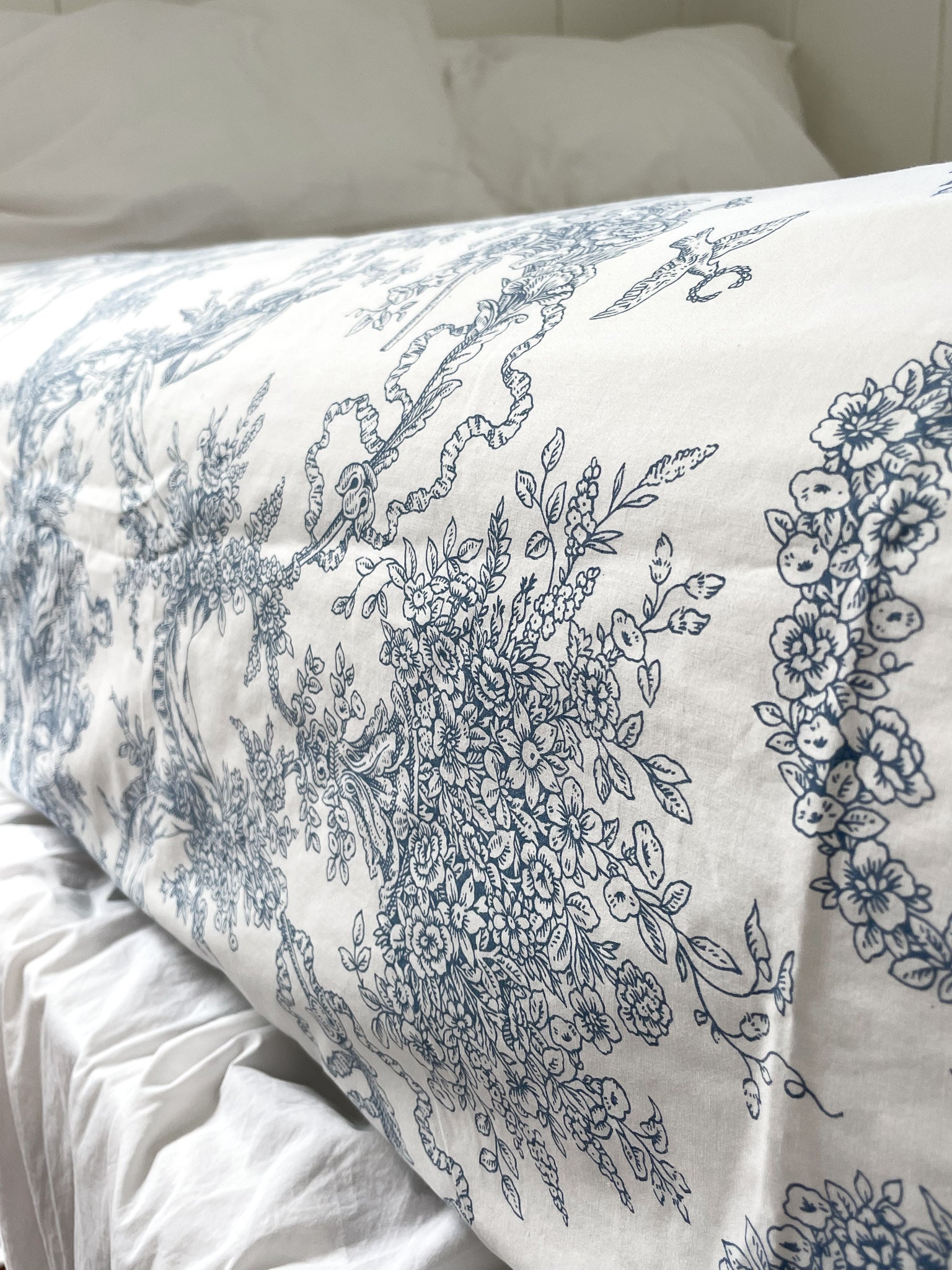 Toile de Jouy, Queen Flat Sheet