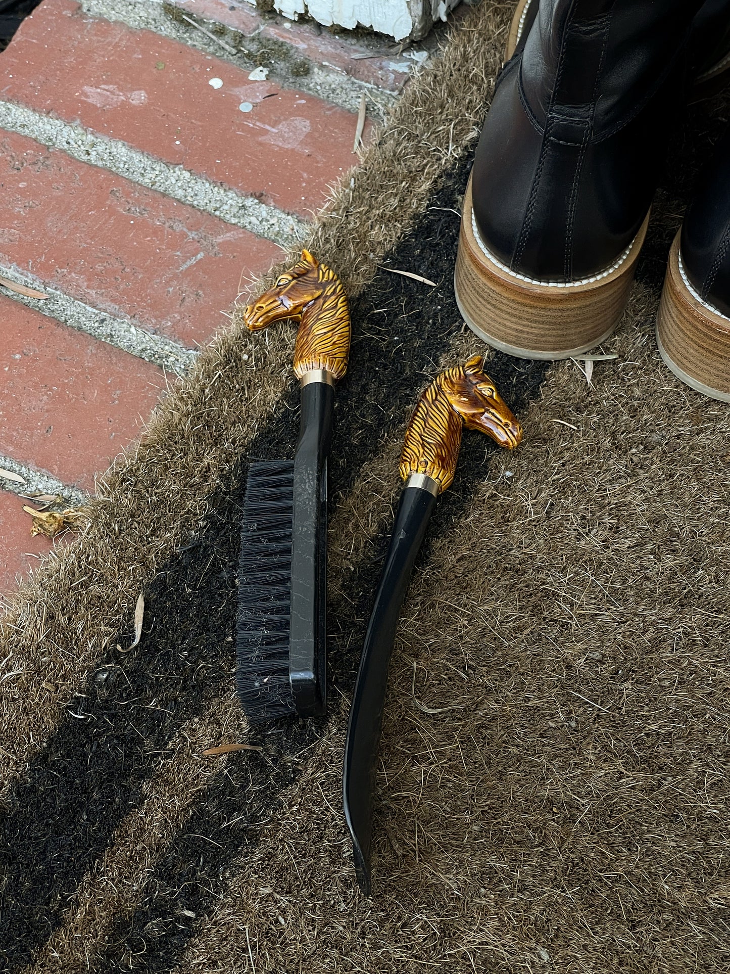Thoroughbred Shoe Horn and Boot Brush
