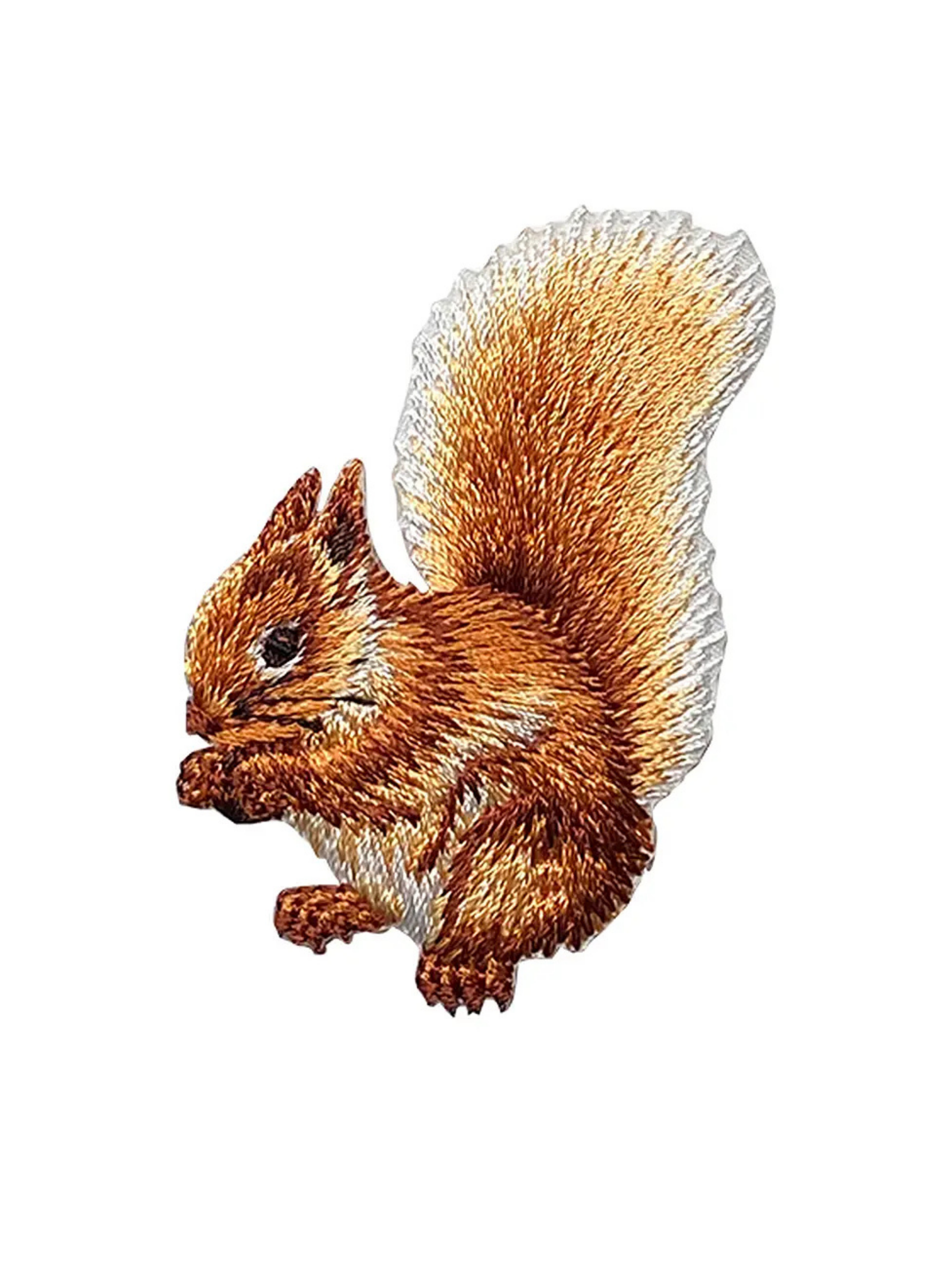 Woodland Squirrel Iron-On Patch