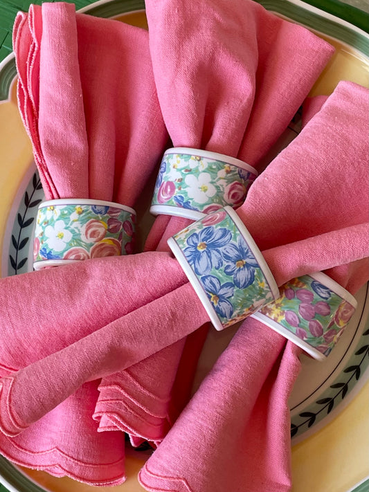 Garden Party Napkin Rings, Set of 4